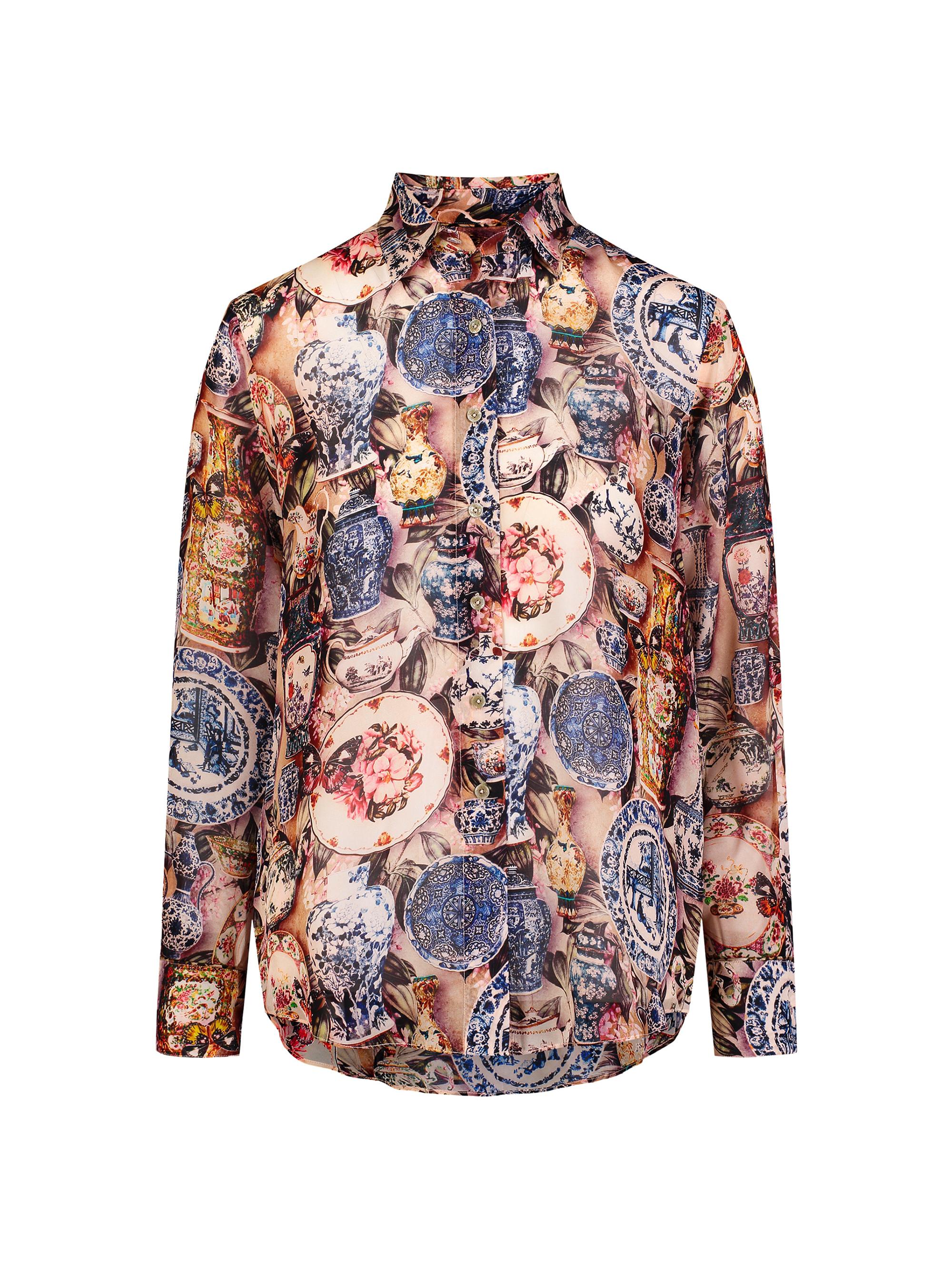 Robert Graham Women's Carrie Printed Silk-Blend Long-Sleeve Shirt