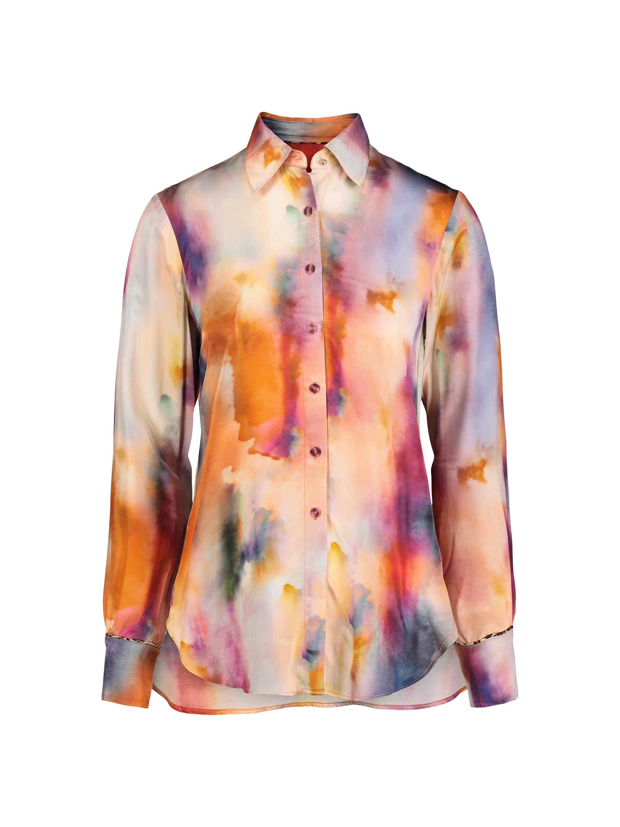 Robert Graham Women's Gabriela Abstract Crepe De Chine Shirt