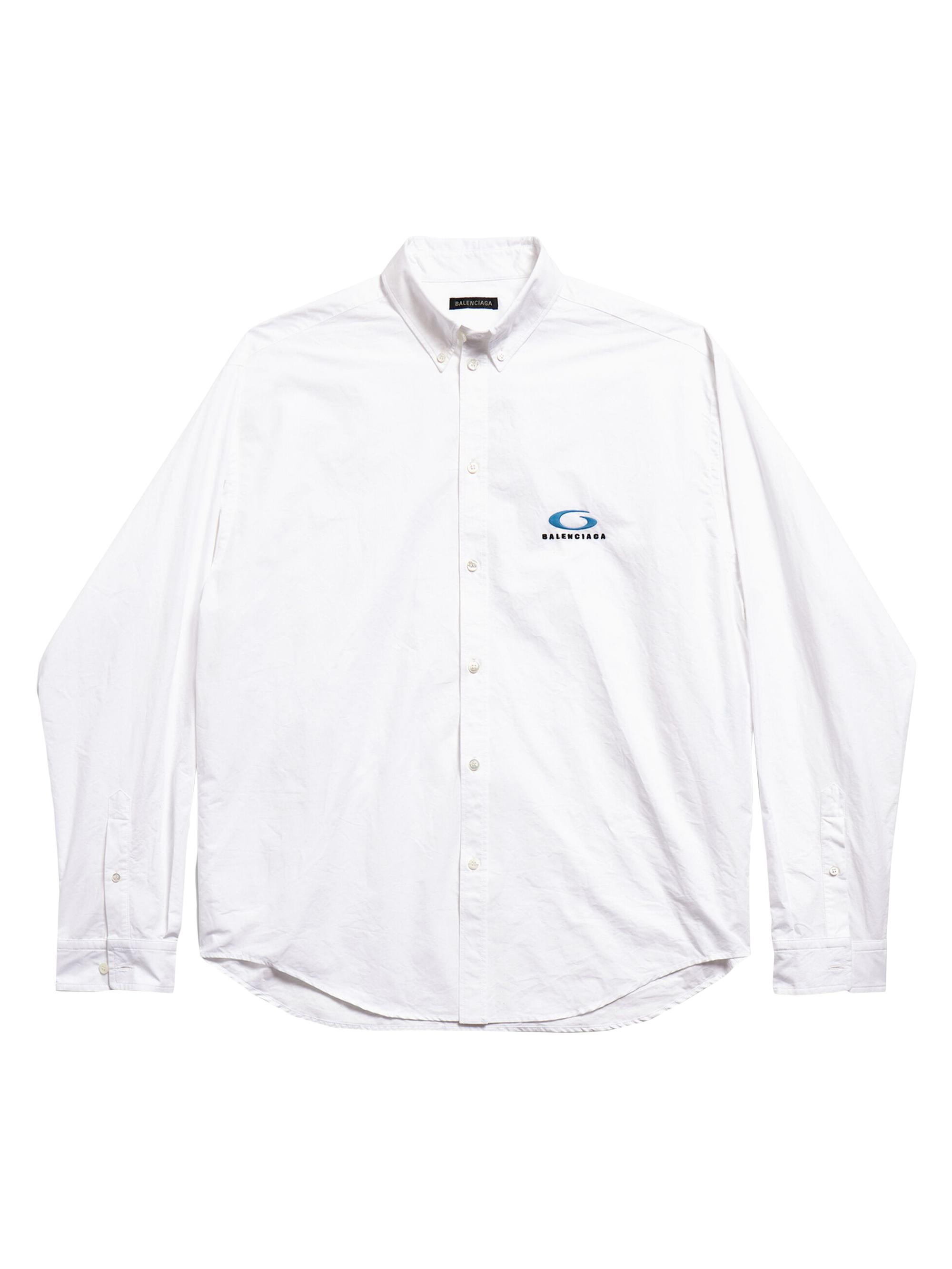 Balenciaga Men's Loop Sports Icon Large Fit Shirt - White