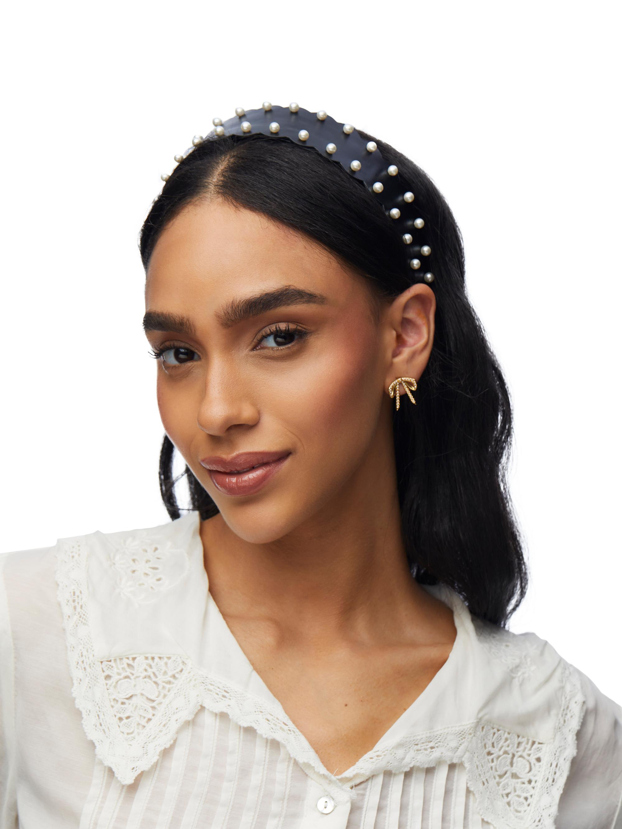 Lele Sadoughi Bessette Wavy Faux Leather Headband | Saks 