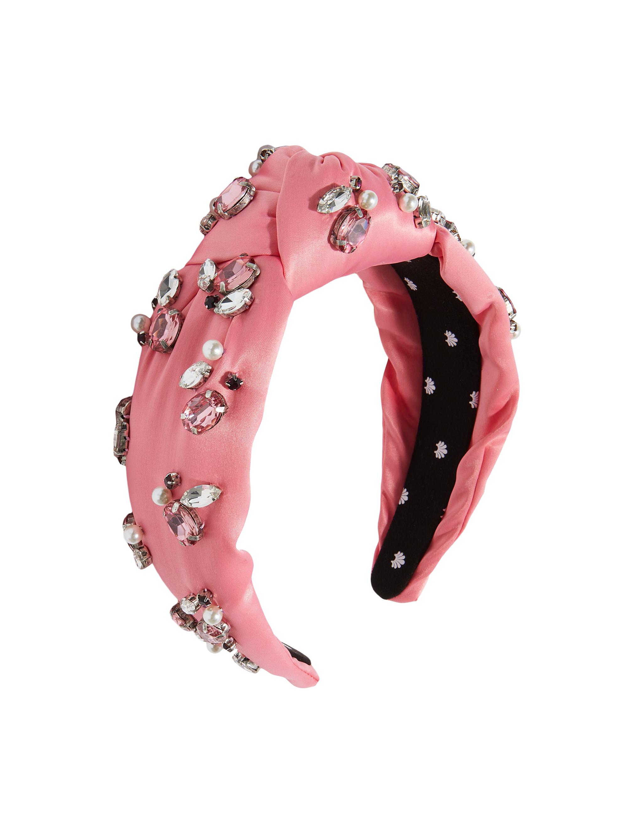 Lele Sadoughi Women's Embellished Satin Knotted Headband - Rose