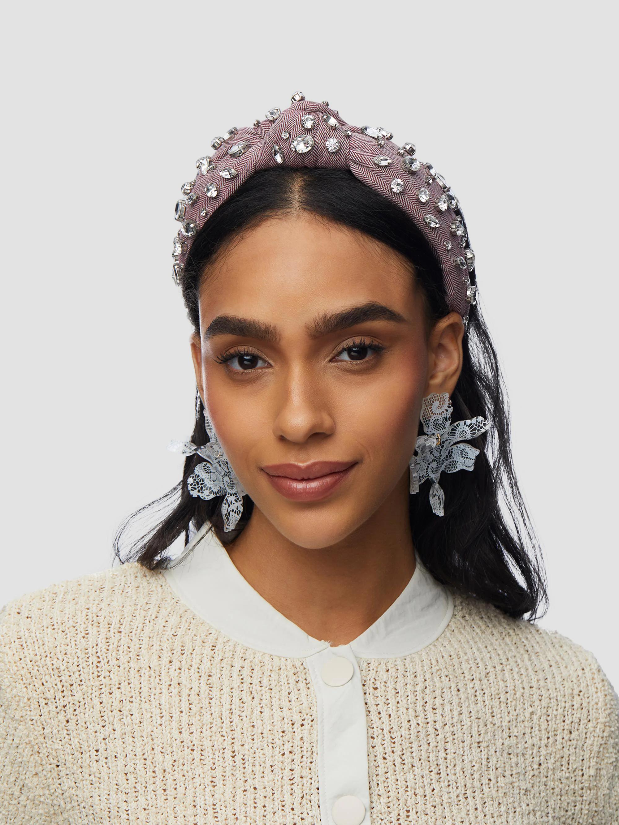 Lele Sadoughi Crystal Embellished Headband. Lele Sadoughi Jessie Crystal Embellished Headband – Saint  main image 4