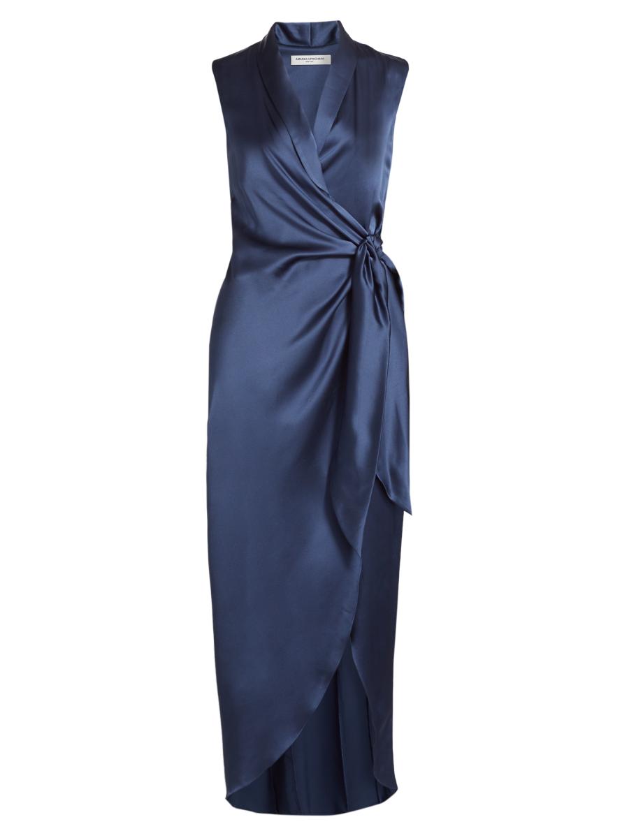 Amanda Uprichard Clara Silk Tie-Waist Maxi-Dress | Saks Fifth Avenue