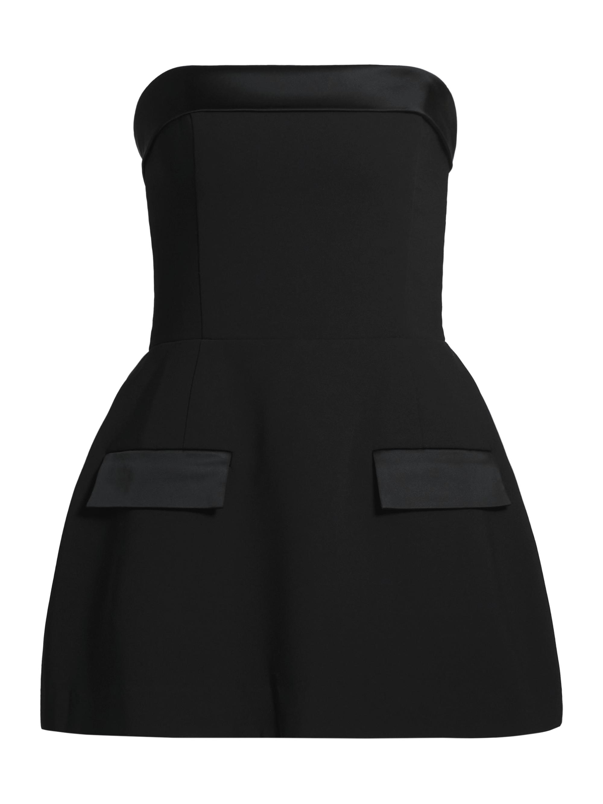 Amanda Uprichard Lucienne Satin Fit-&-Flare Romper | Saks Fifth Avenue