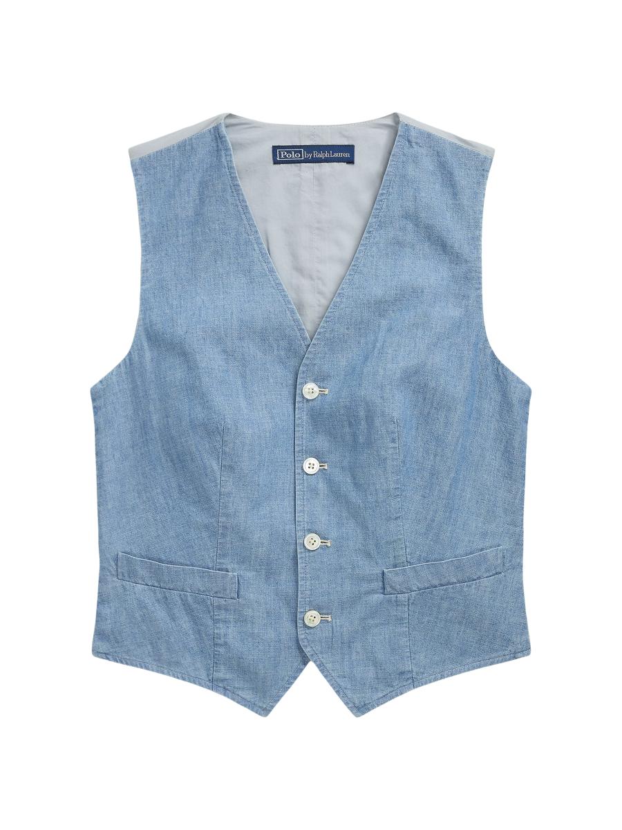 【新品タグ付】UND MANY MOTIF BUTTON VEST TACK BUTTON VEST