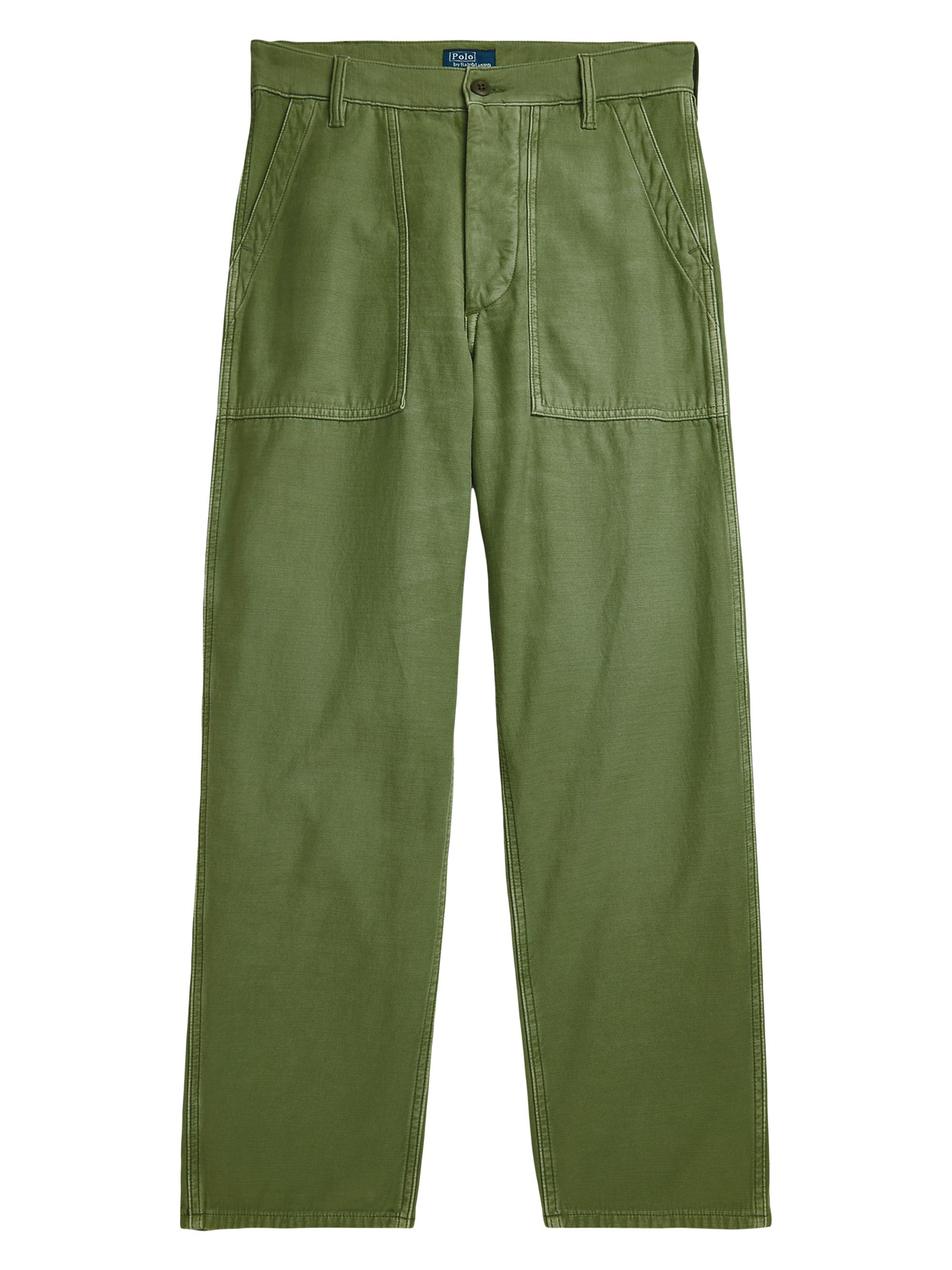 Polo Ralph Lauren Women's Ricky Sateen Straight-Leg Pants - Olive