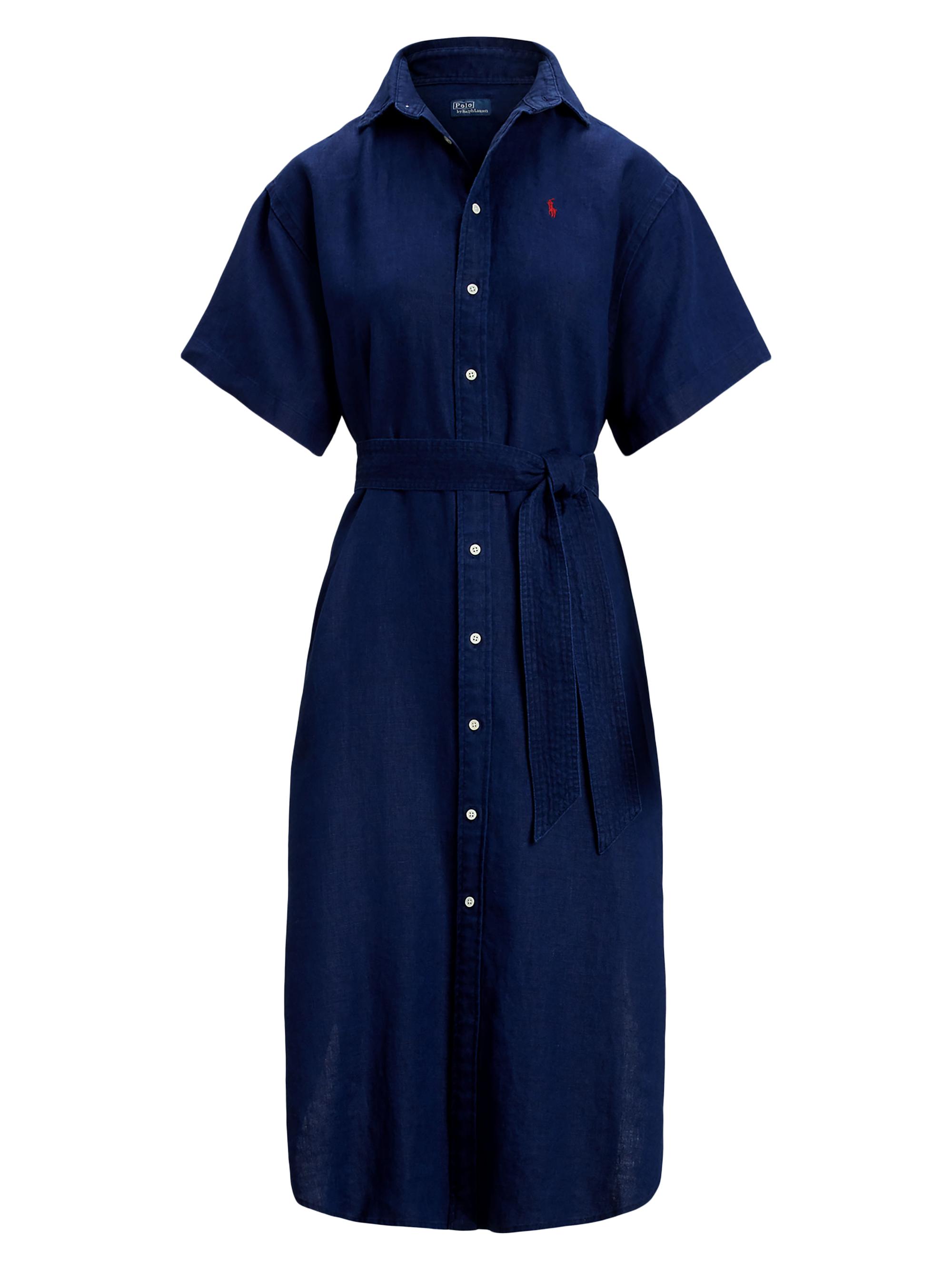 Polo Ralph Lauren Women's Linen Belted Shirtdress - Newport Navy