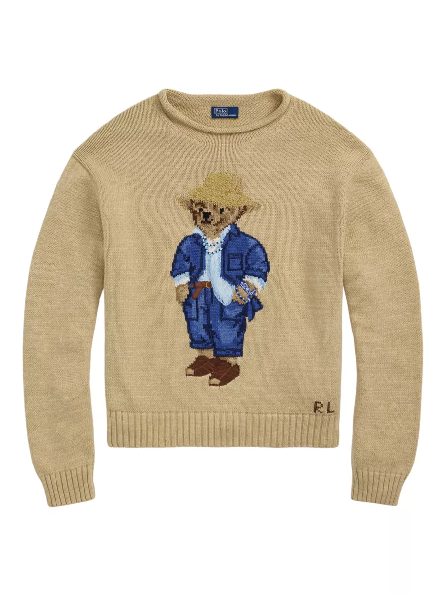 Shop Polo Ralph Lauren Polo Bear Intarsia-Knit Crewneck Shop Polo Ralph Lauren Polo Bear Intarsia-Knit Crewneck