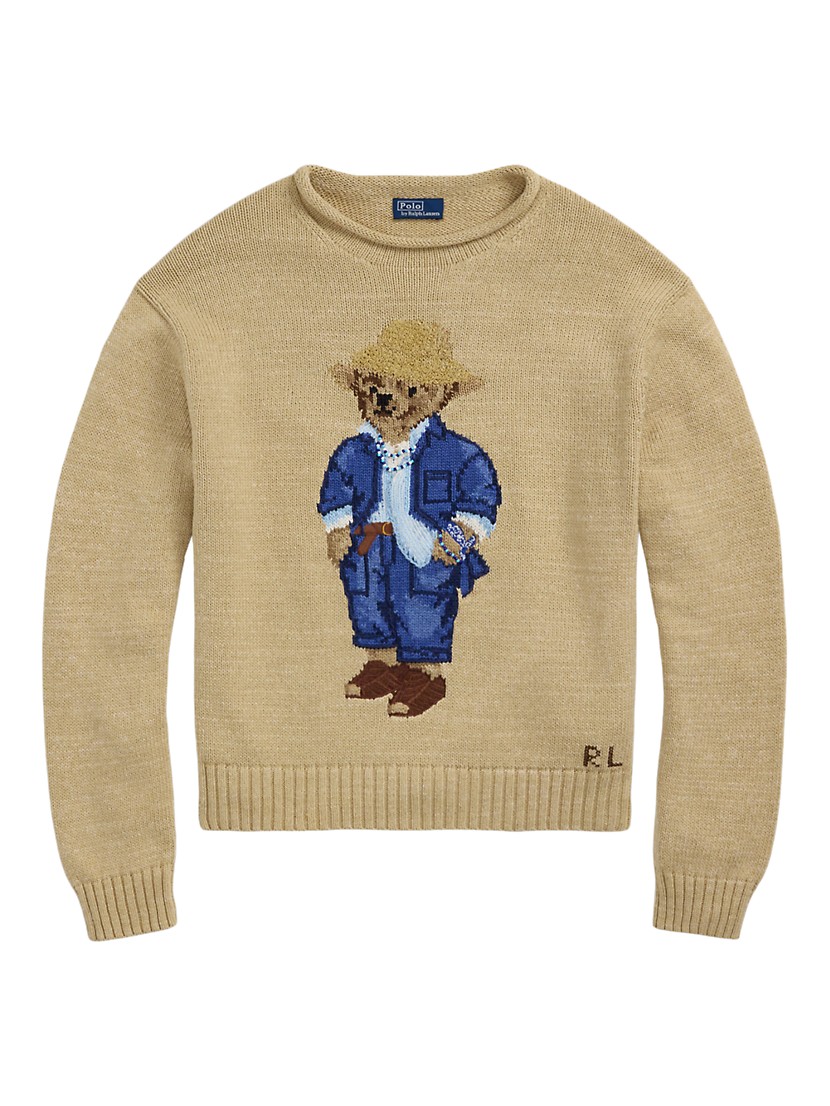 Shop Polo Ralph Lauren Polo Bear Intarsia-Knit Crewneck Shop Polo Ralph Lauren Polo Bear Intarsia-Knit Crewneck