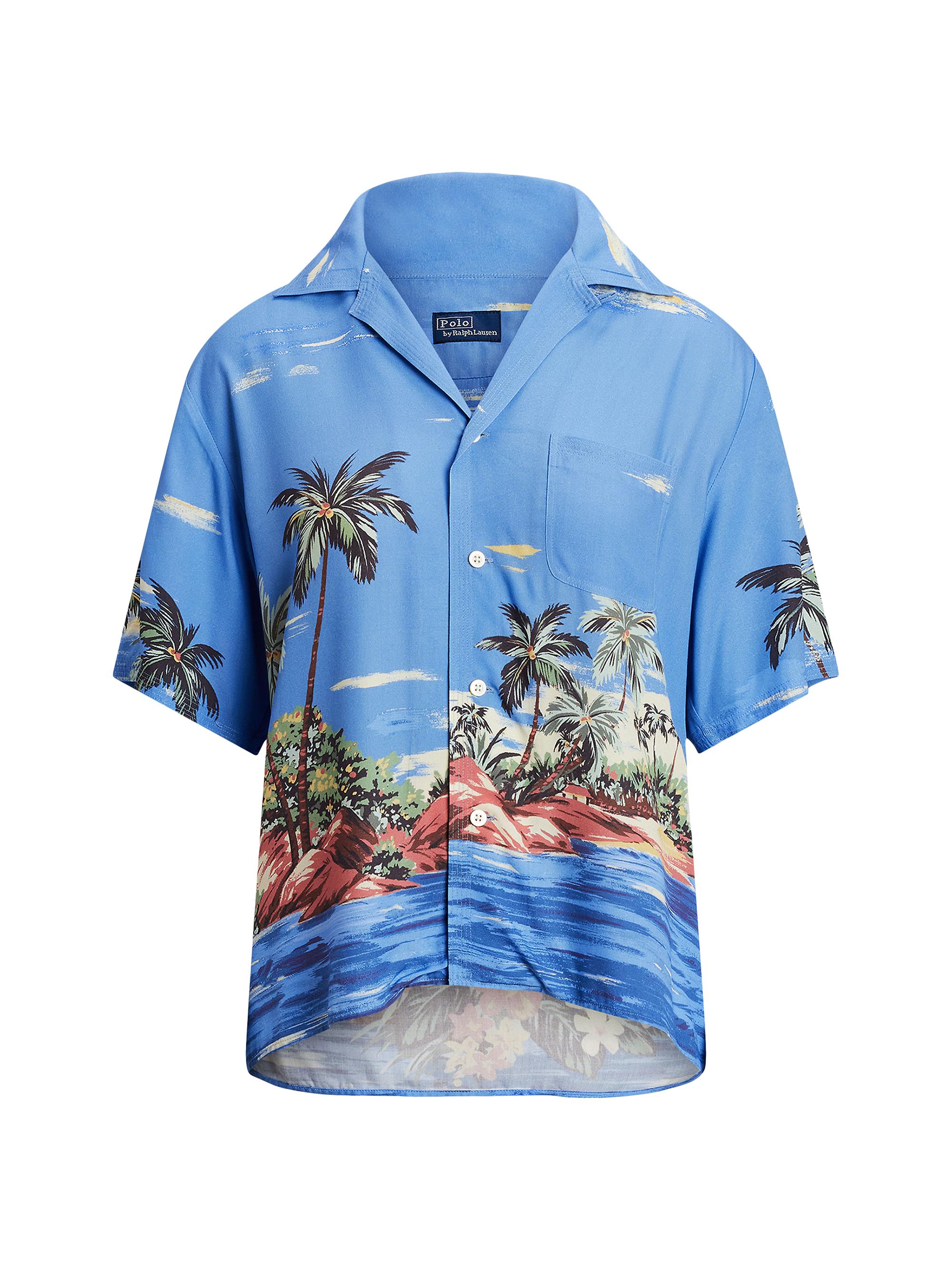 Polo Ralph Lauren Women's Tropical-Printed Button-Down Shirt - Palm Breeze