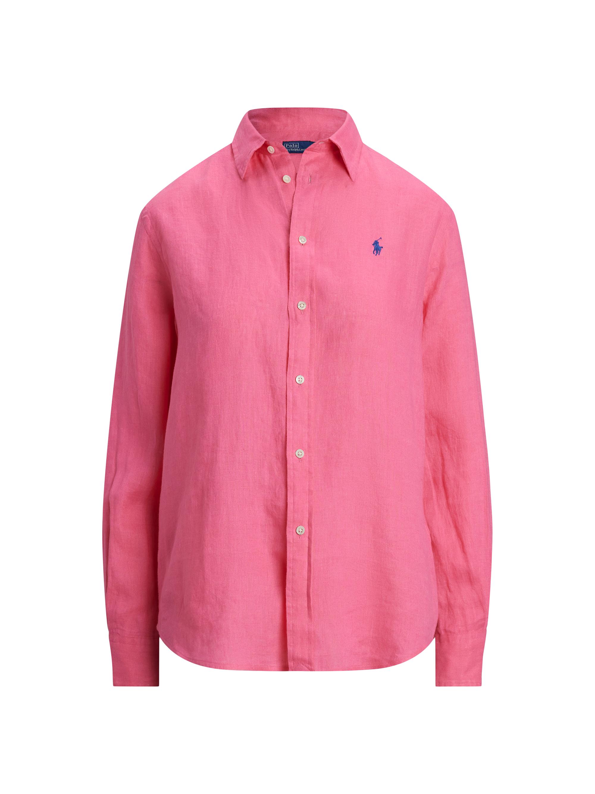 Polo Ralph Lauren Women's Linen Button-Front Shirt - Hot Fuchsia