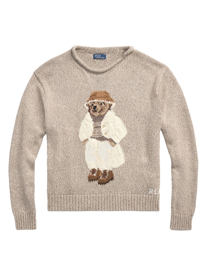 Shop Polo Ralph Lauren Polo Bear Rolled Neck Cotton Sweater Shop Polo Ralph Lauren Polo Bear Rolled Neck Cotton Sweater