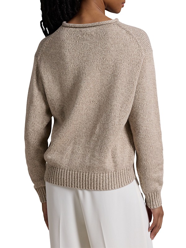Shop Polo Ralph Lauren Polo Bear Rolled Neck Cotton Sweater Shop Polo Ralph Lauren Polo Bear Rolled Neck Cotton Sweater