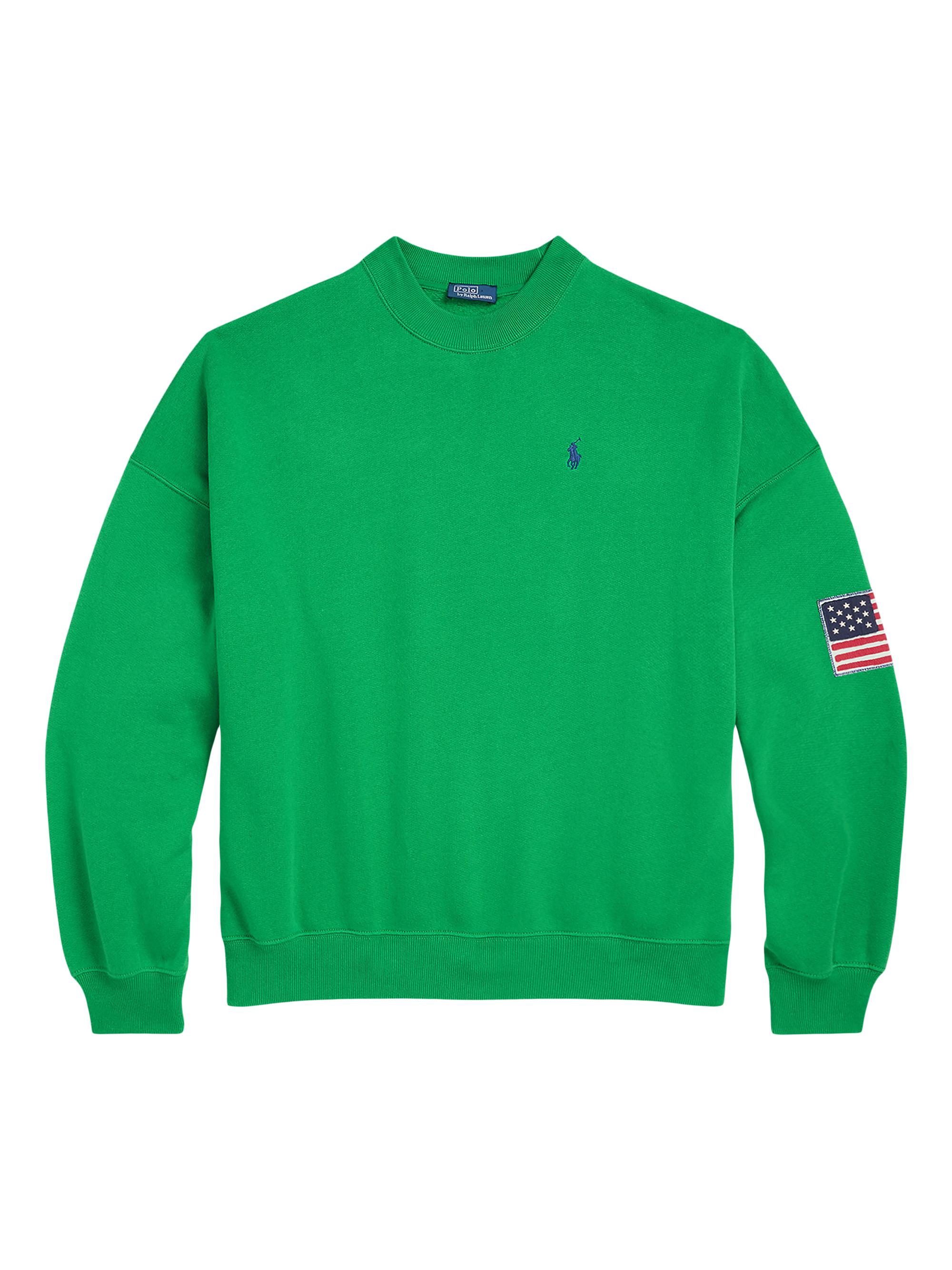 Polo Ralph Lauren Women's Cotton-Blend Fleece Oversized Sweatshirt - Bright Clover