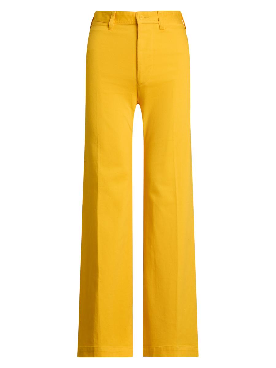 パンツ louren cotton tuck volume pants Polo Ralph Lauren Cropped Stretch-Cotton Wide-Leg Pant