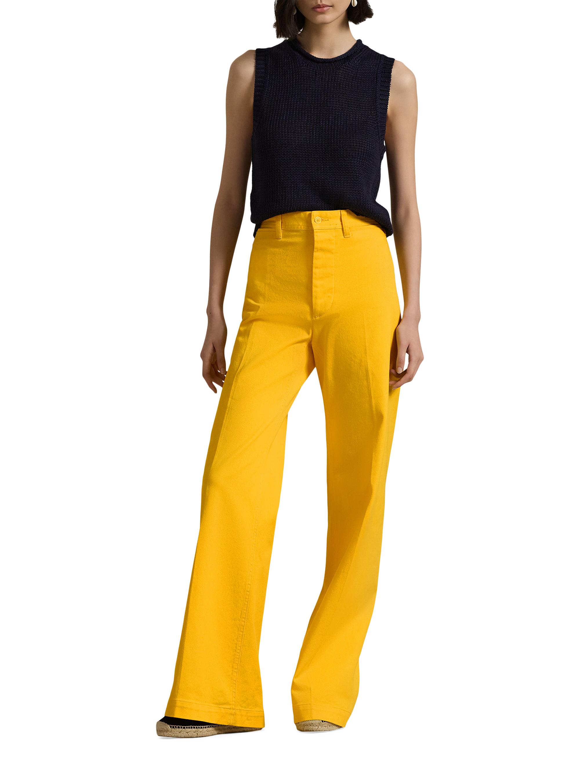 Polo Ralph Lauren Stretch Cotton Twill Wide-Leg Pants | Saks Fifth