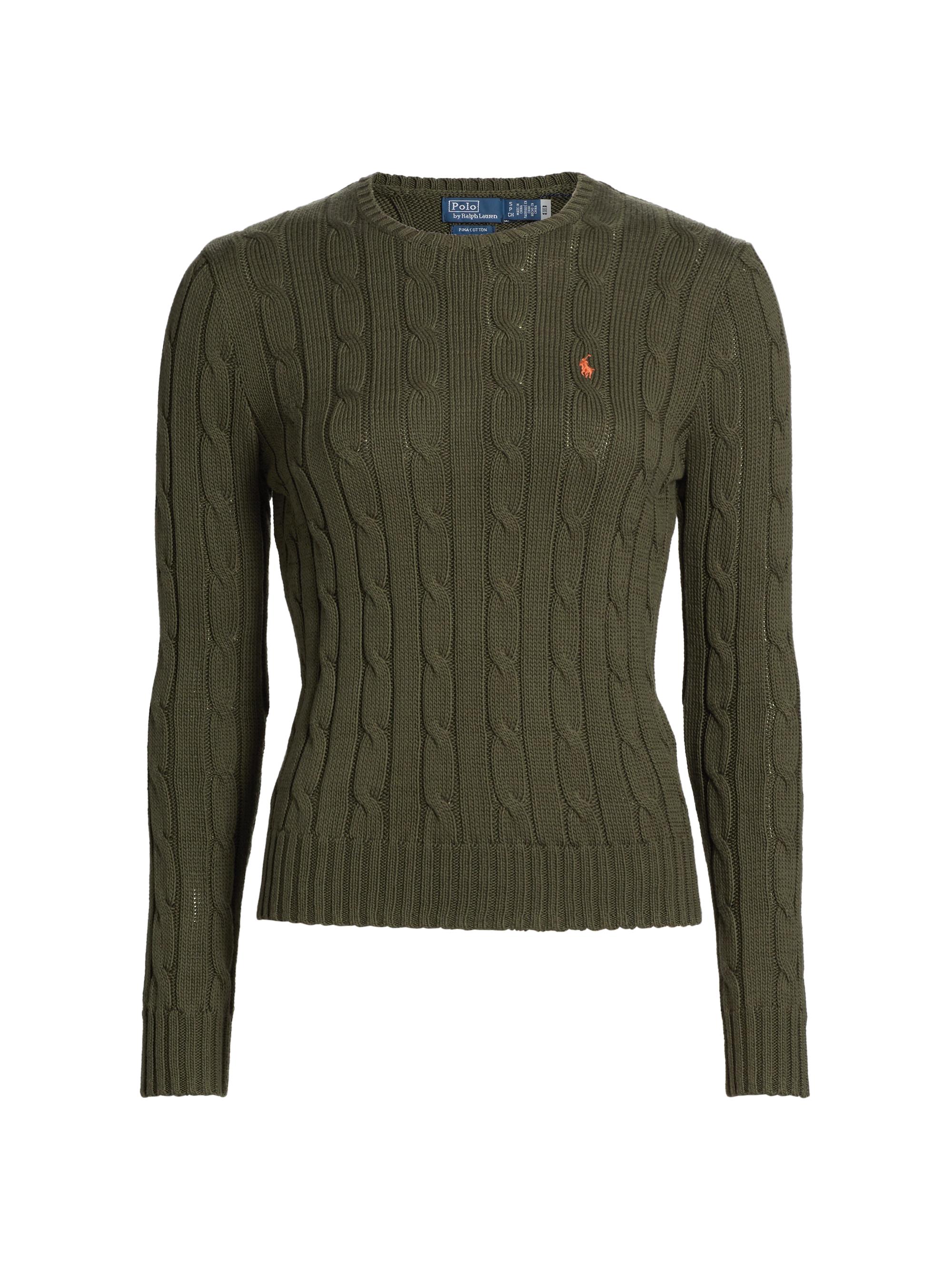 Polo Ralph Lauren Women's Julianna Cable-Knit Sweater - Canopy Olive