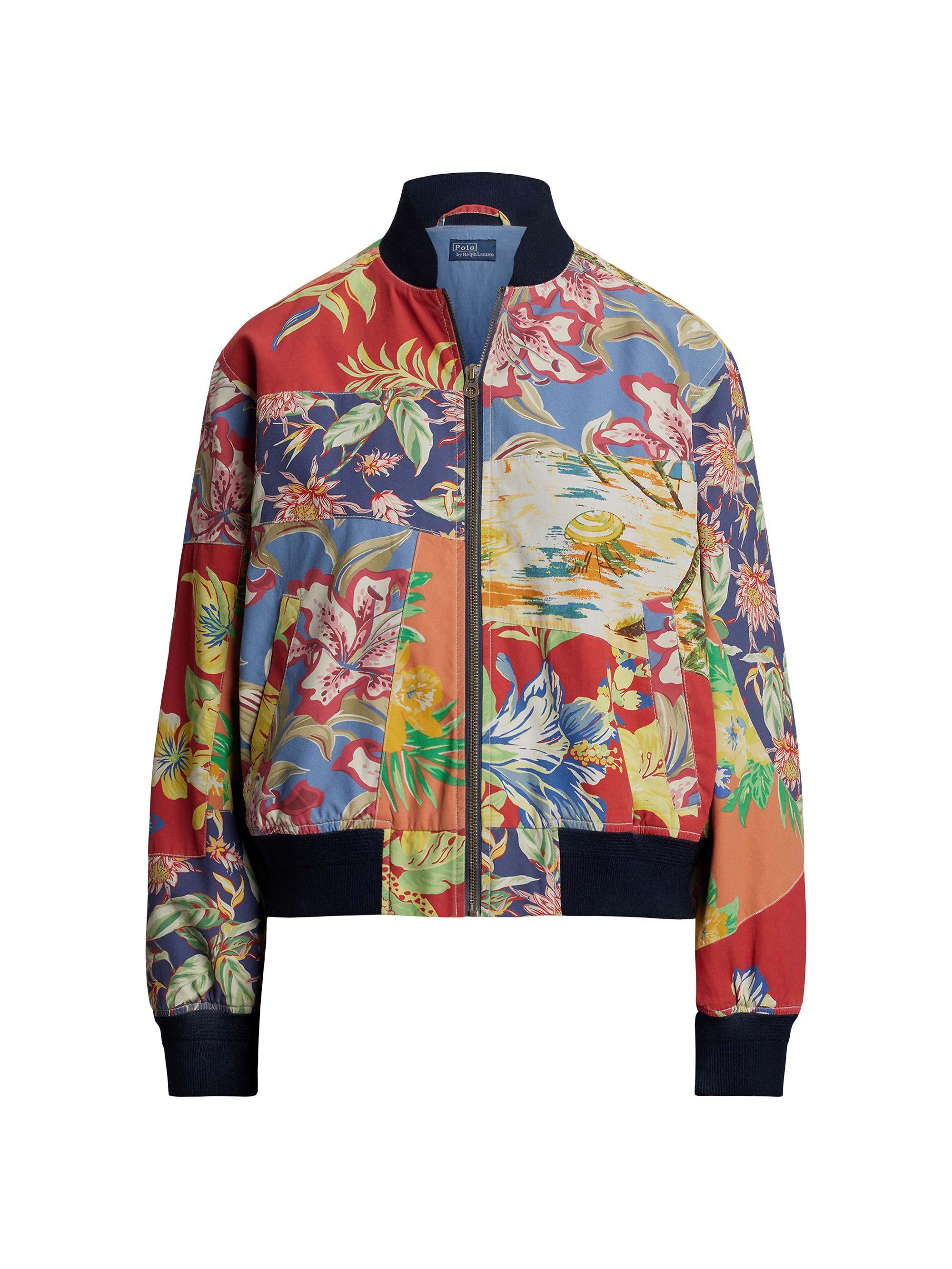 Polo Ralph Lauren Women's Tropical-Print Cotton Twill Bomber Jacket - Hawain Print Multi