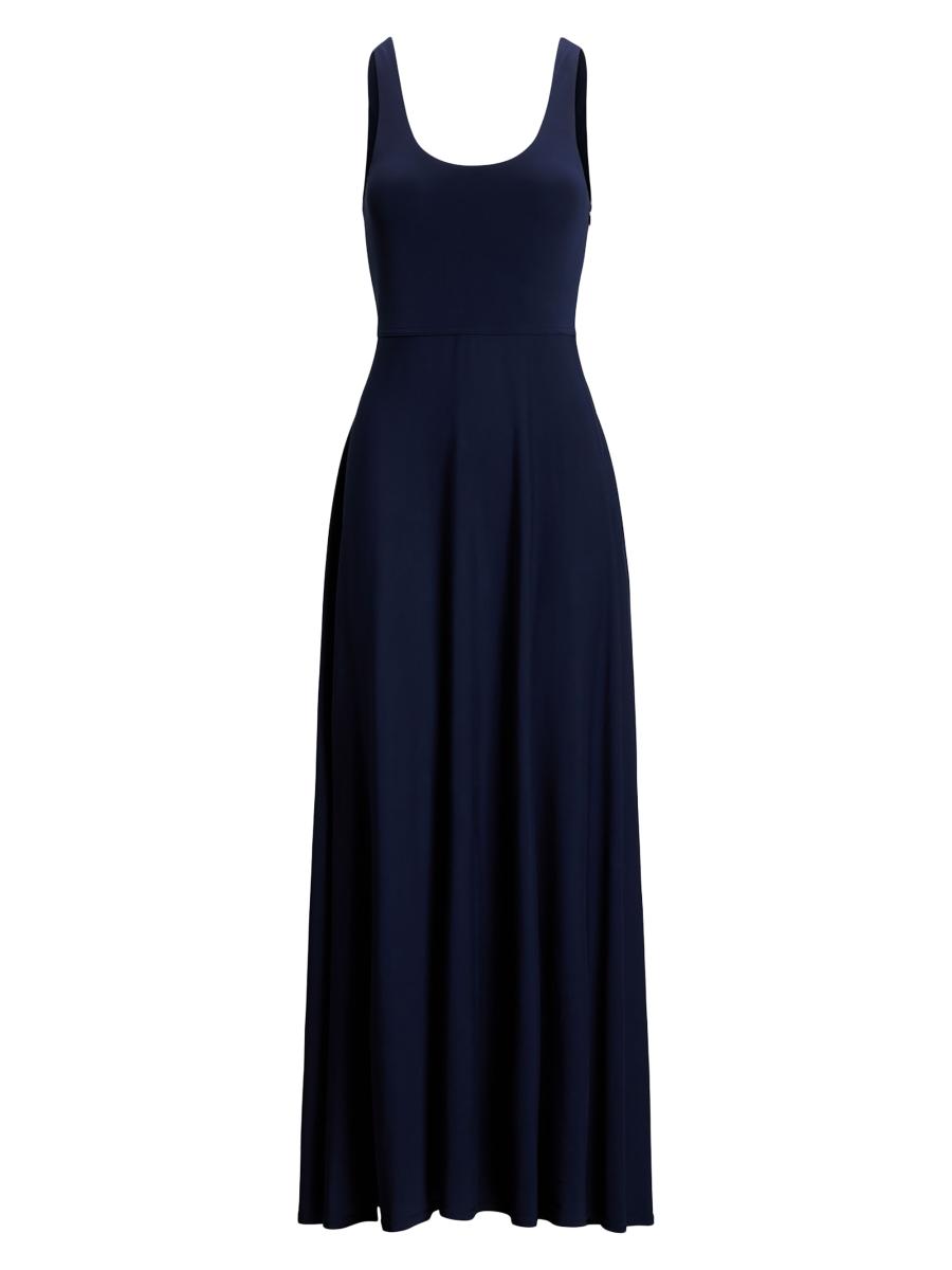 Polo Ralph Lauren Matte Jersey Fit & Flare Maxi Dress | Saks