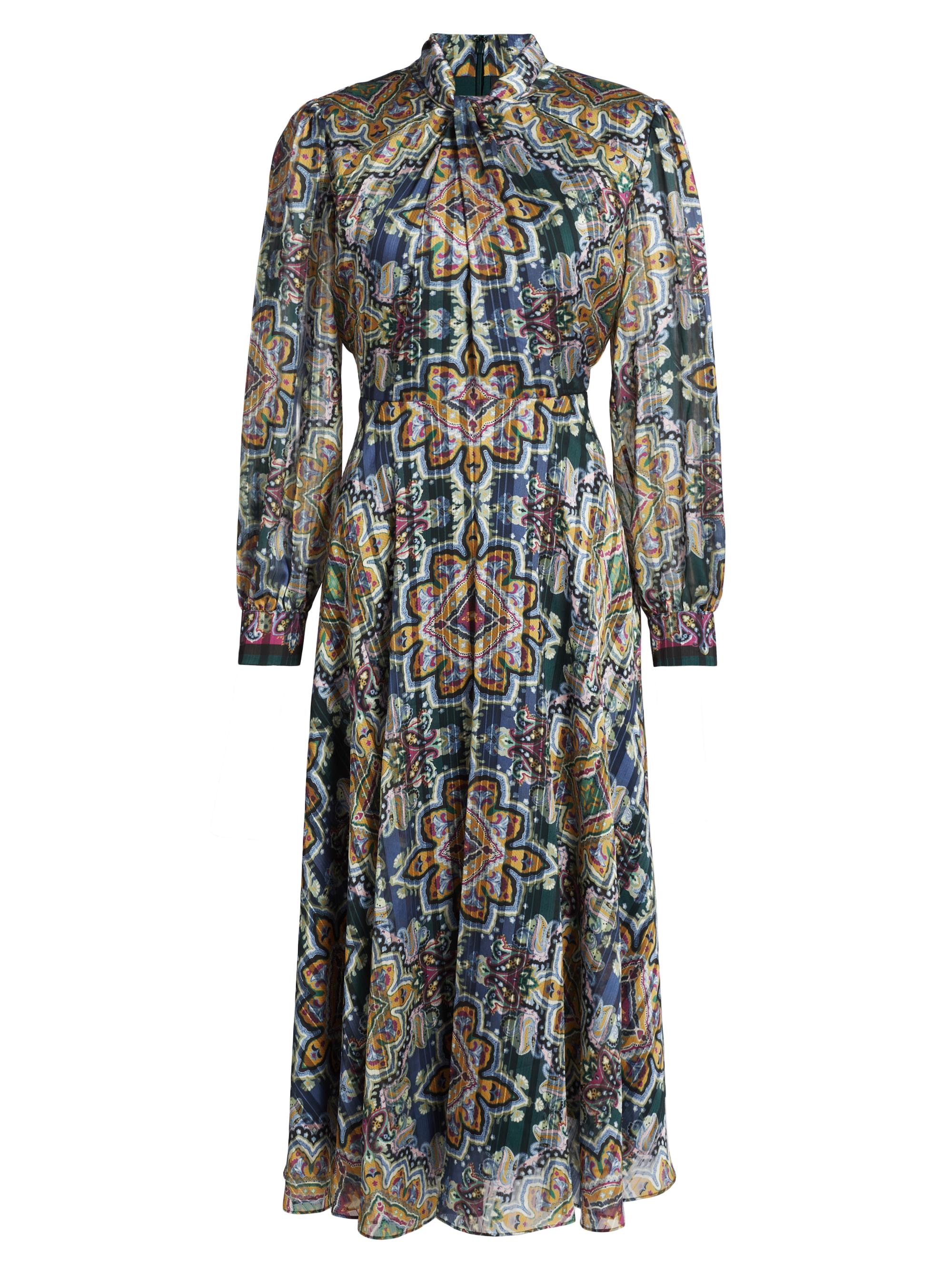 Elie Tahari The Raquel Printed Pleated Maxi Dress | Saks Fifth Avenue