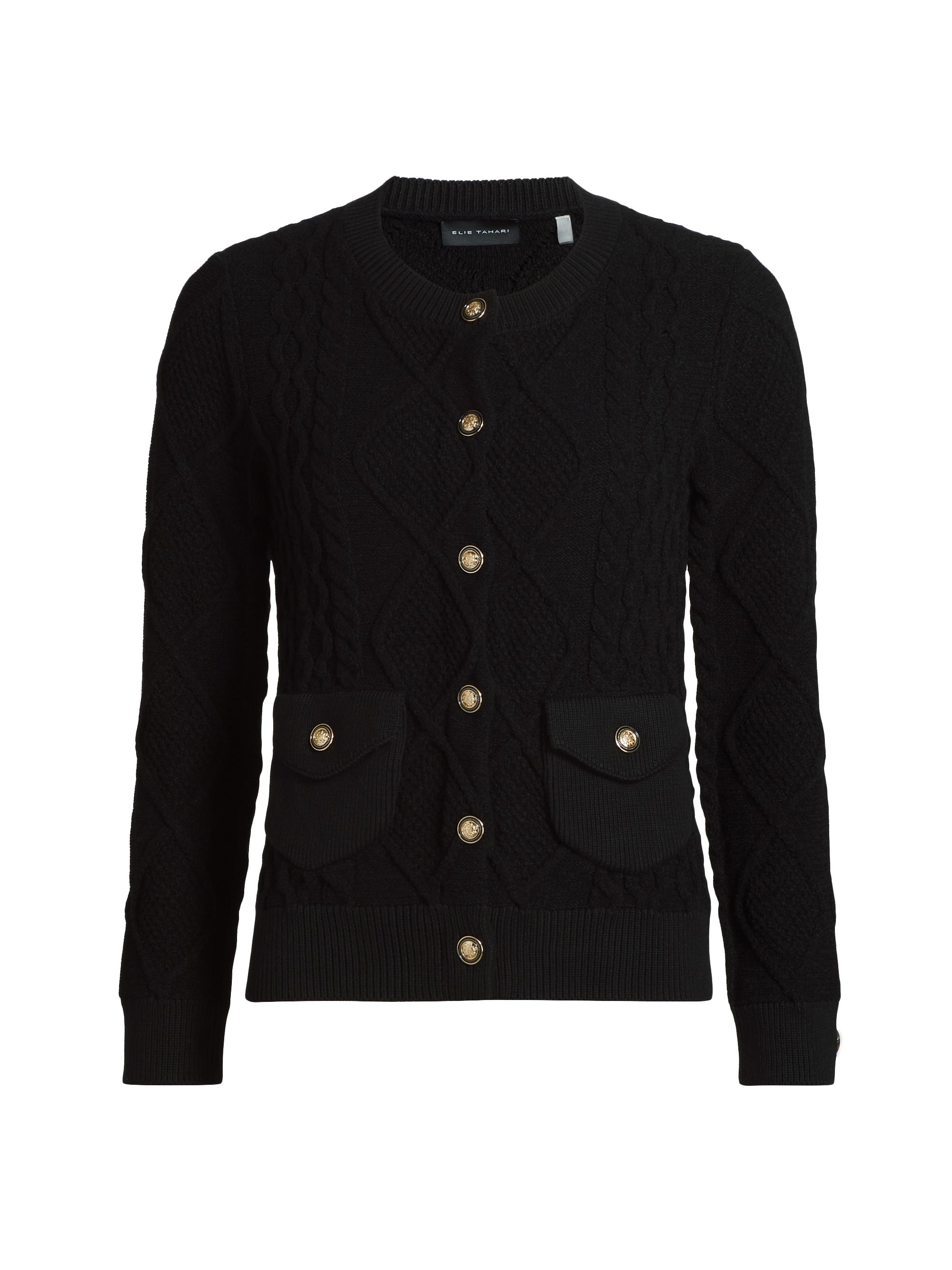 Elie Tahari The Amira Cable-Knit Cardigan | Saks Fifth Avenue