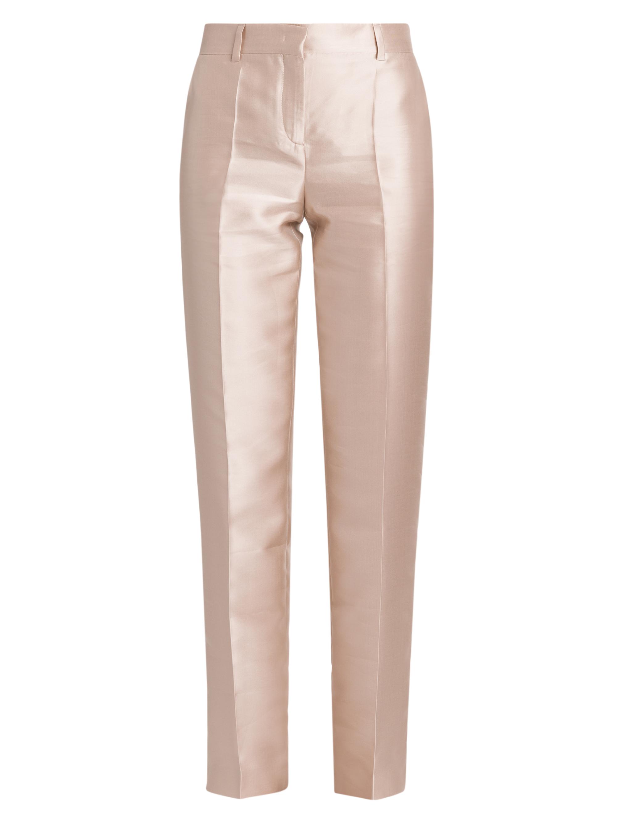 Alberta Ferretti Women's Mikado High-Rise Straight-Leg Pants -