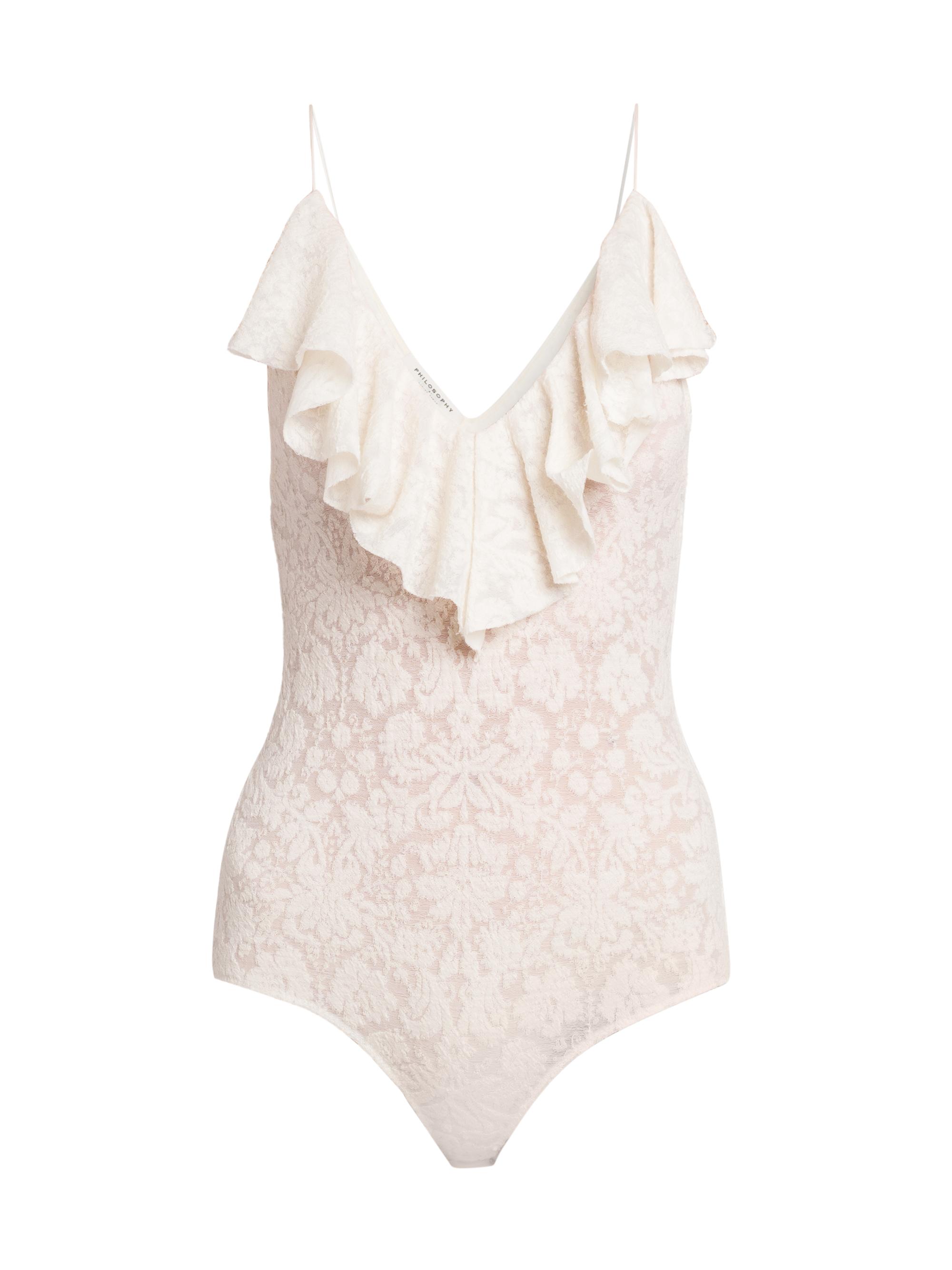 Philosophy di Lorenzo Serafini Women's Floral Lace Sleeveless Bodysuit -