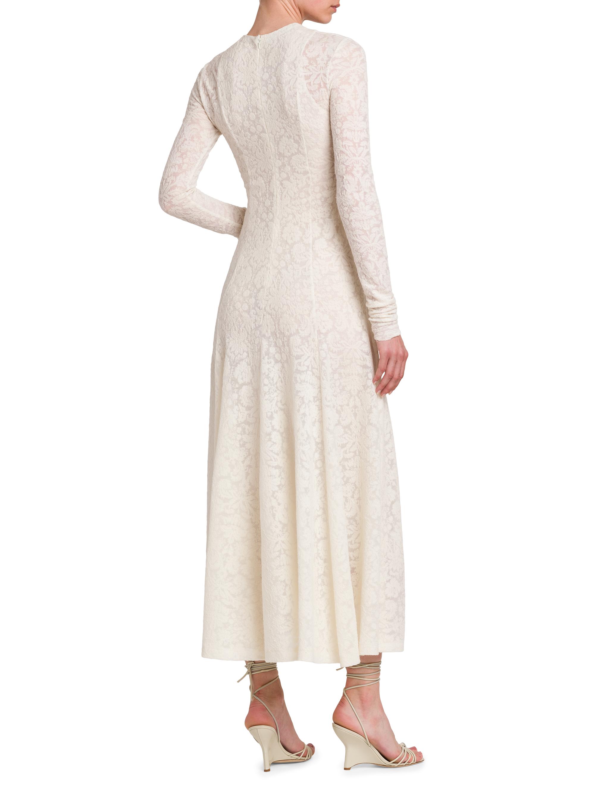 Philosophy di Lorenzo Serafini Floral Lace Wool-Blend Fit & Flare Midi-Dress  | Saks Fifth Avenue