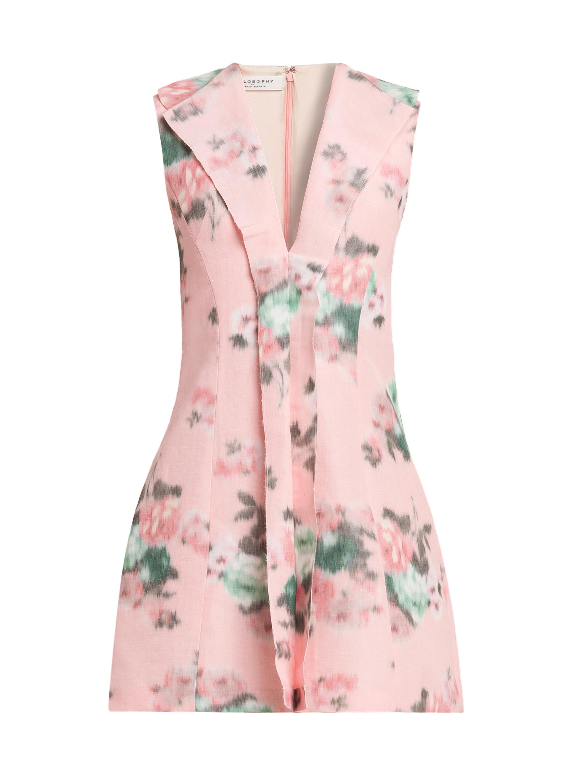 Philosophy di Lorenzo Serafini Women's Floreal Taffeta minidress - Multi Pink