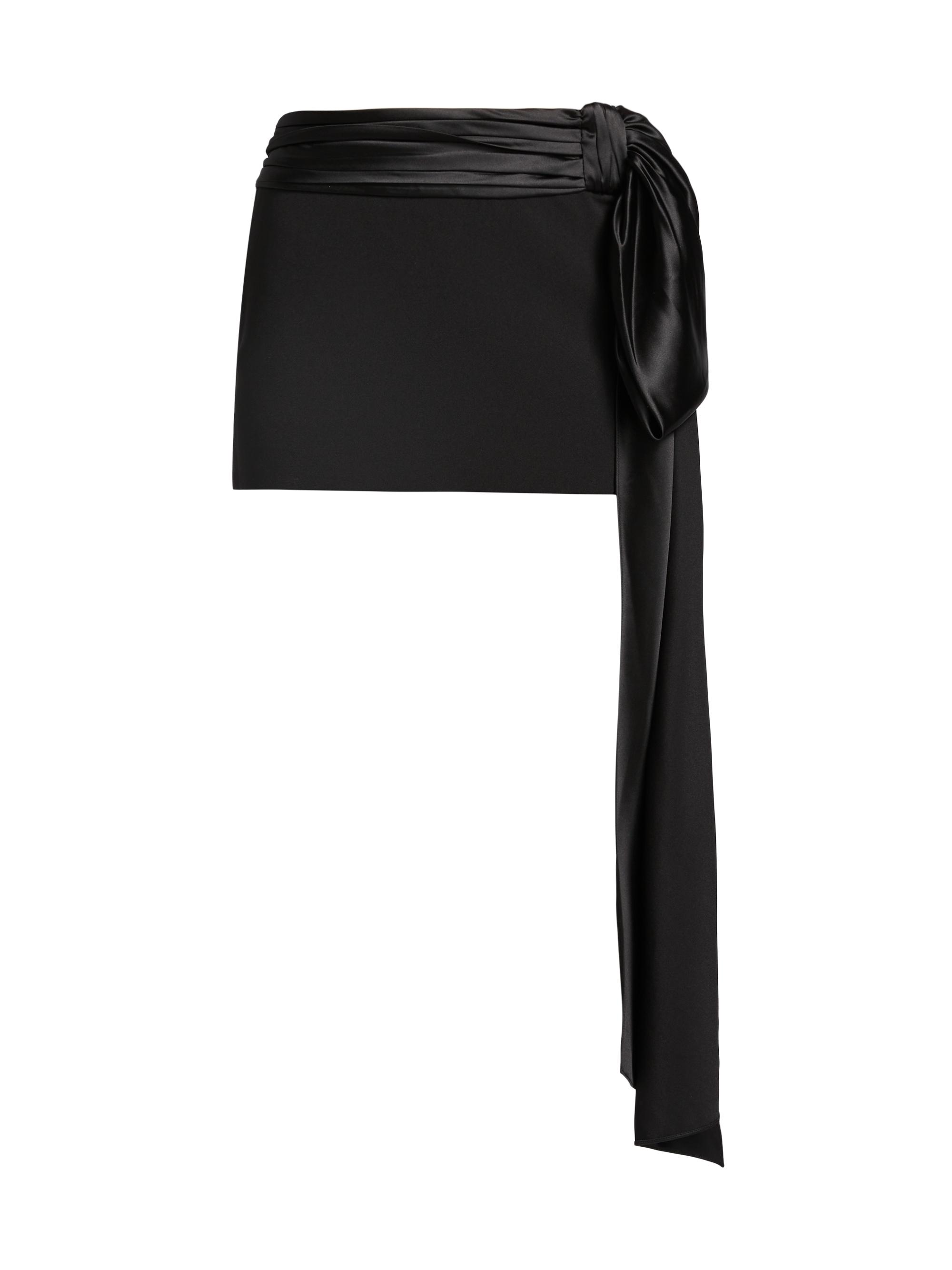 Ronny Kobo Women's Bruni Tie-Waist Miniskirt - Black