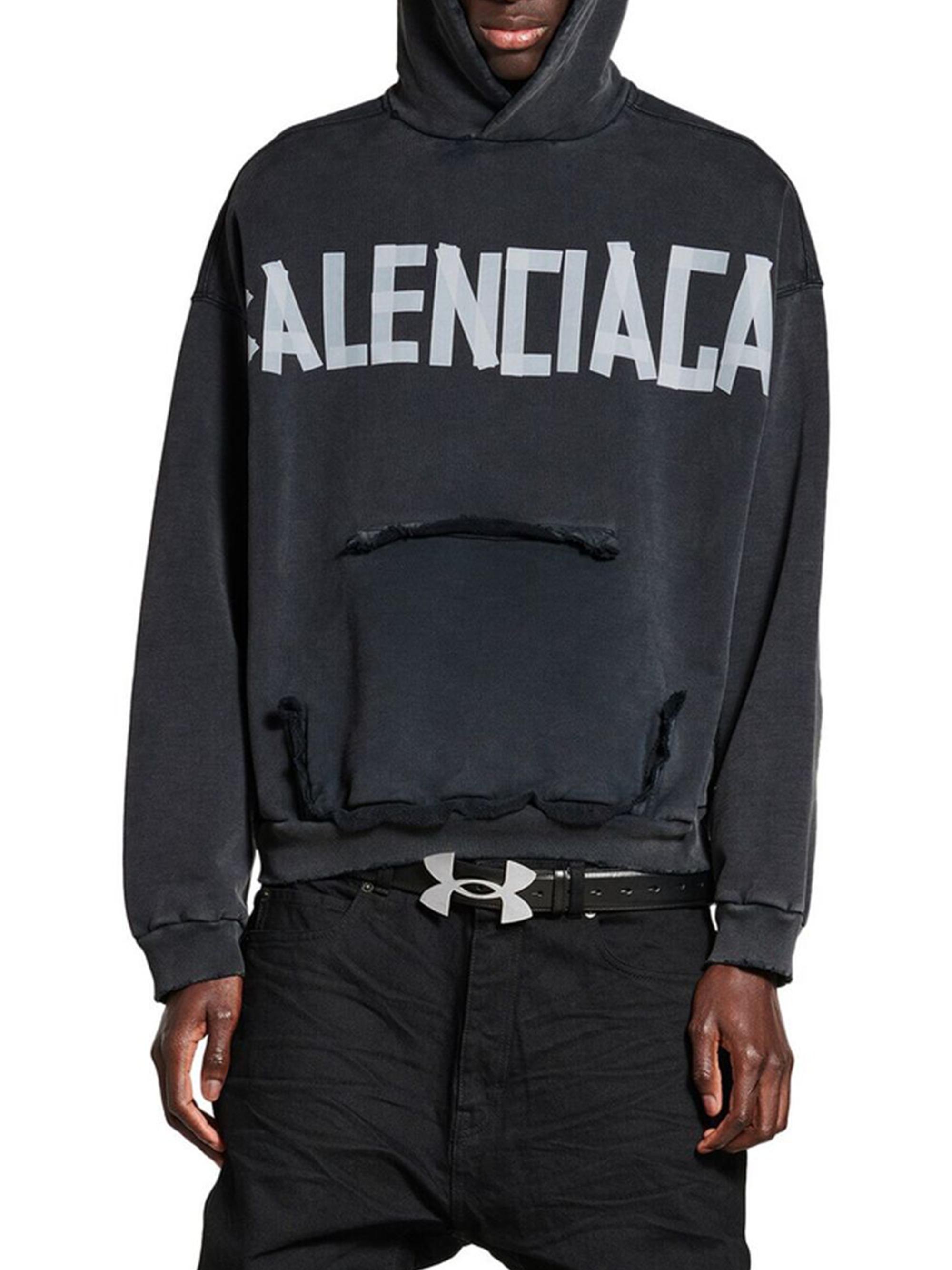 Balenciaga New Tape Type TR Ripped Pocket Hoodie | Saks Fifth Avenue