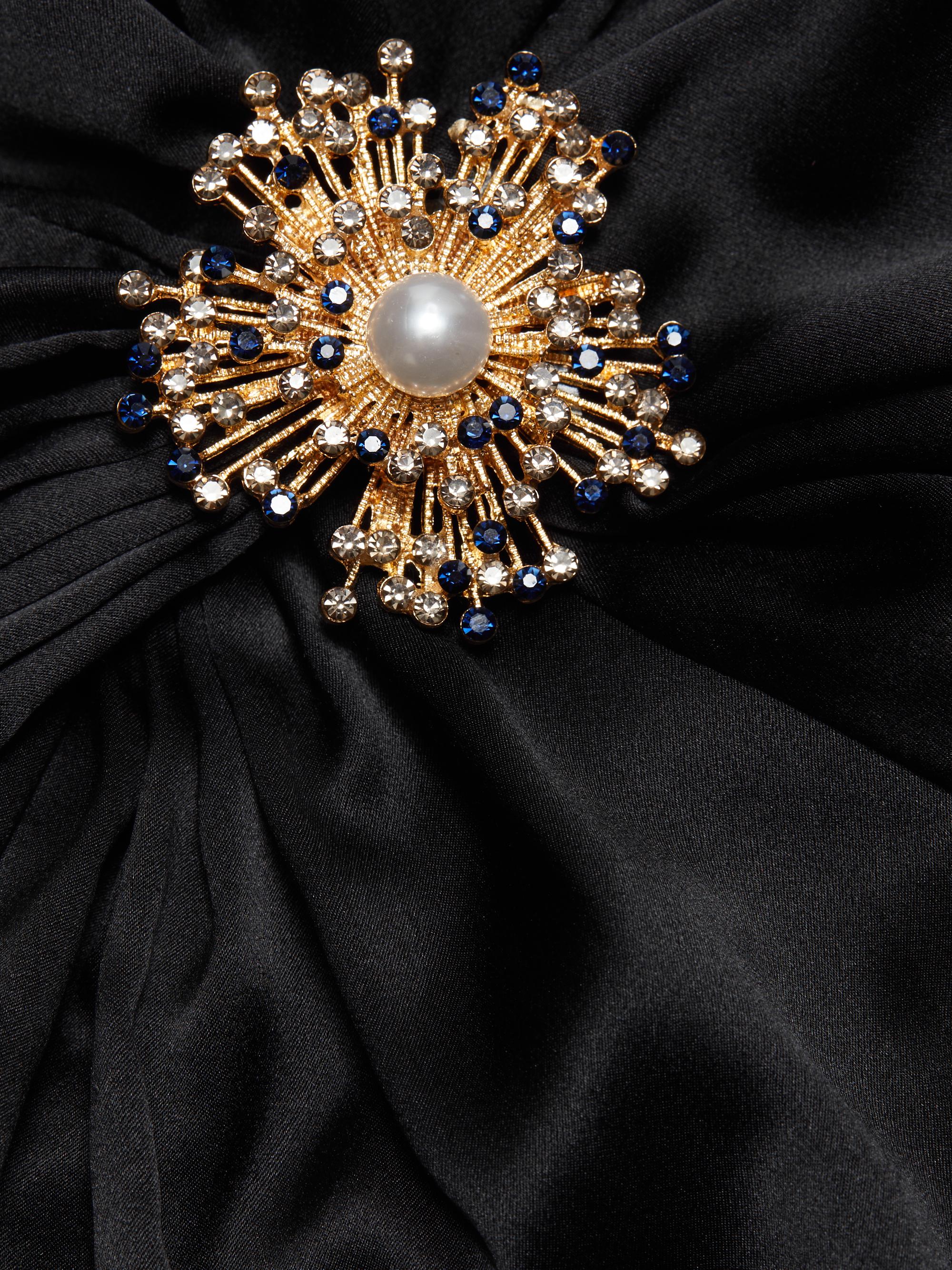 Cinq à Sept Rachel Crystal-Embellished Silk Halter Top | Saks