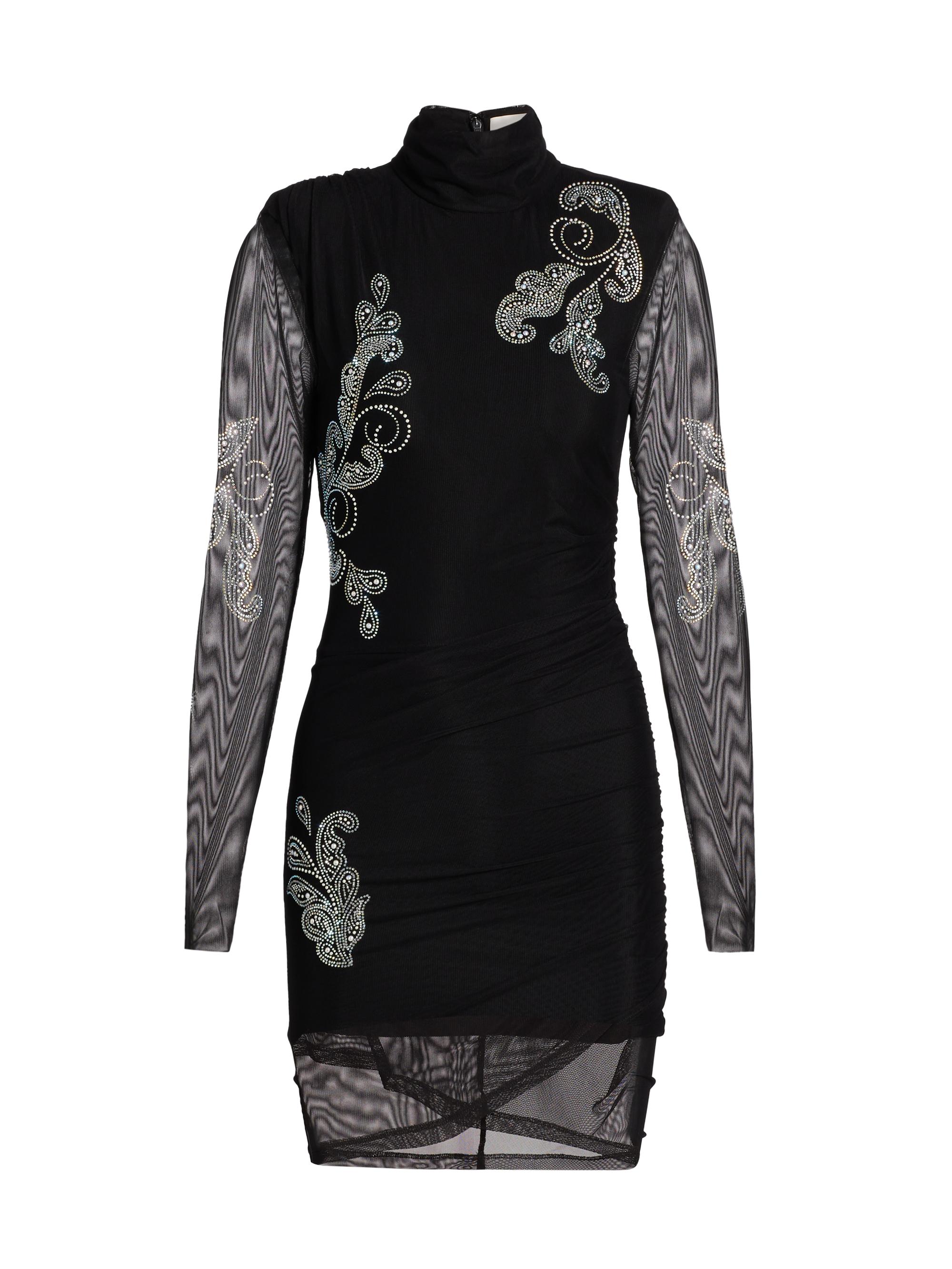 CINQ A SEPT Women's Marlene Embellished Paisley Minidress - Black