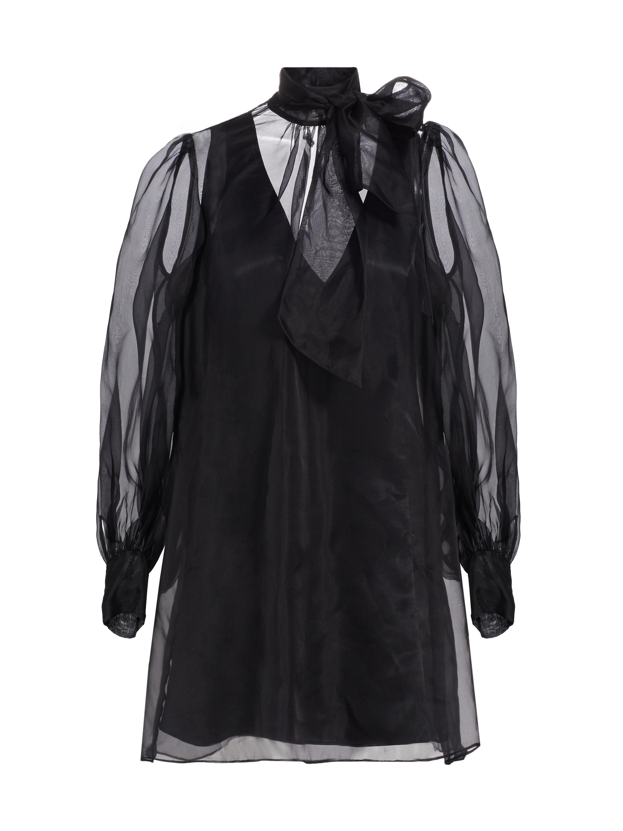 CINQ A SEPT Women's Reo Silk Organza Minidress - Black