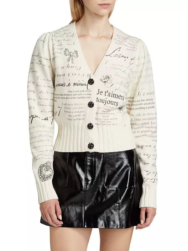 Shop Cinq à Sept Printed Love Notes Morgan Wool-Blend Shop Cinq à Sept Printed Love Notes Morgan Wool-Blend