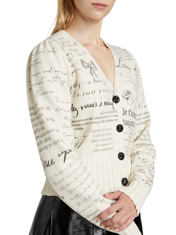 Shop Cinq à Sept Printed Love Notes Morgan Wool-Blend Shop Cinq à Sept Printed Love Notes Morgan Wool-Blend