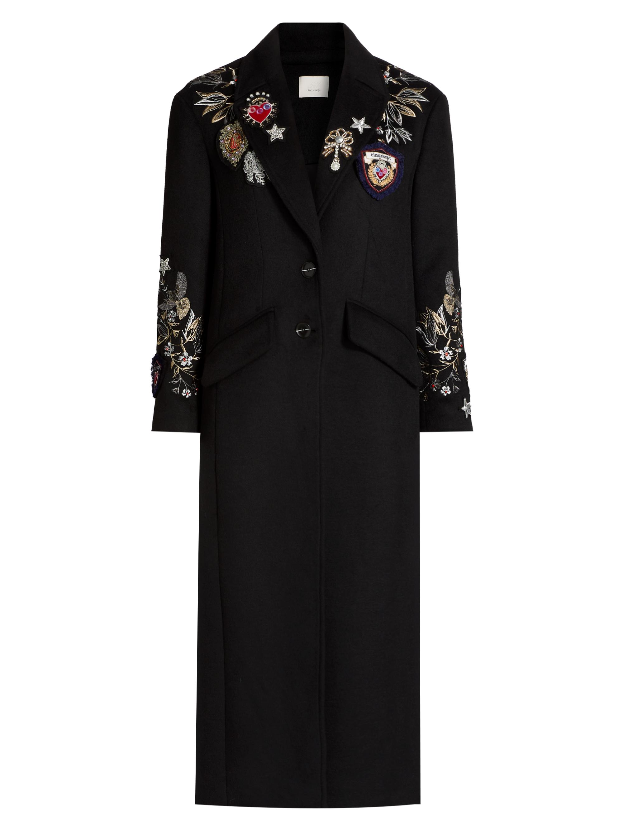 CINQ A SEPT Women's Maeve Heritage Patch Coat - Black Multi