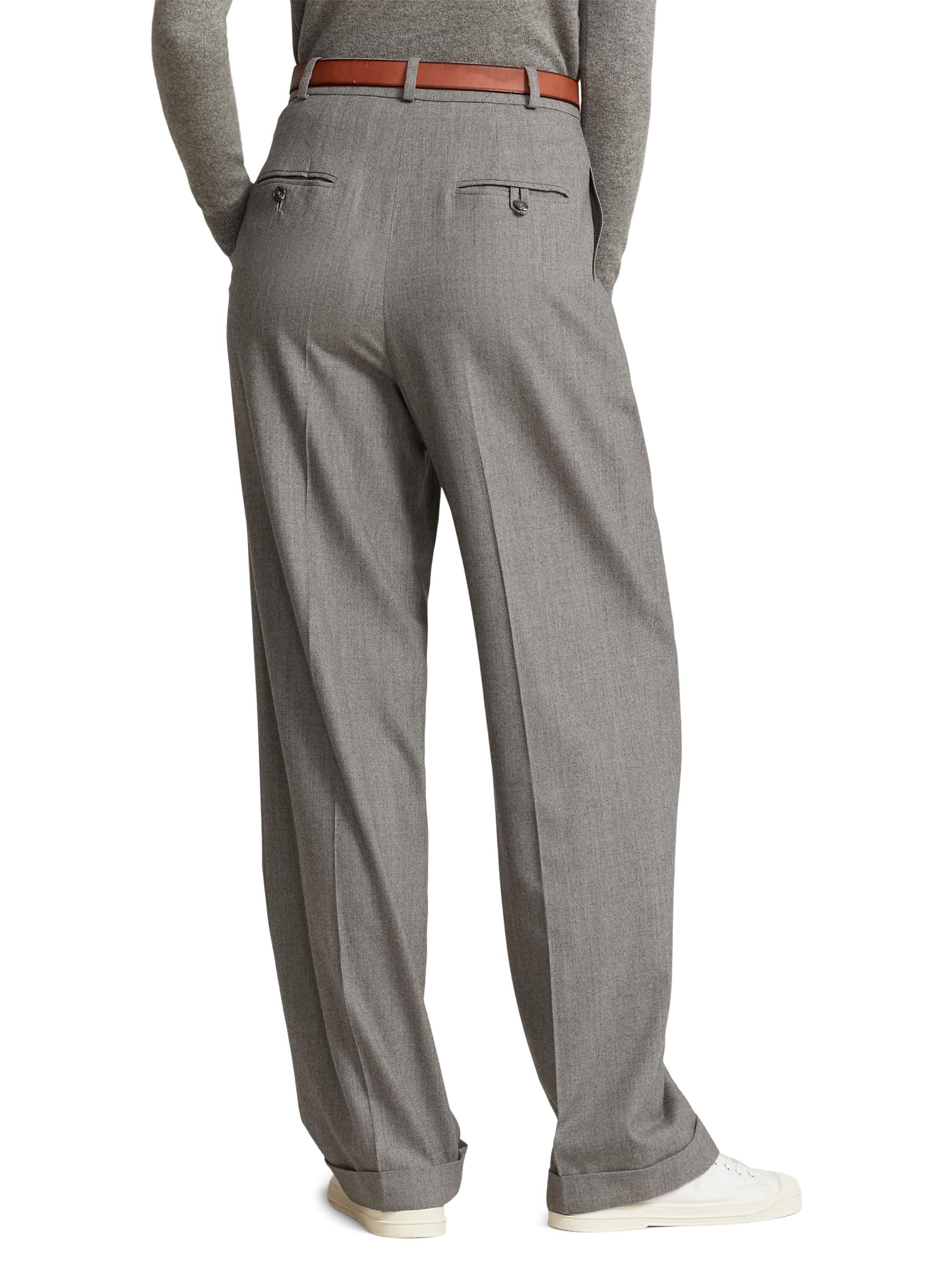 パンツ Polo RalphLauren Wool Serge 2tuck Slacks Polo Ralph Lauren Flannel ​Wool Straight-Leg Pants | Saks