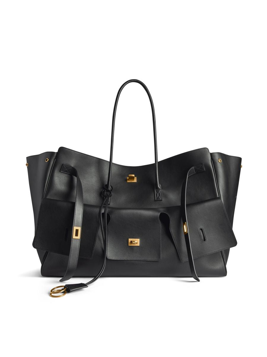 【送料&関税込】Balenciaga Black Leather Small Carry All Bel Women's Bel Air Carry All Bag Small in Black | Balenciaga US