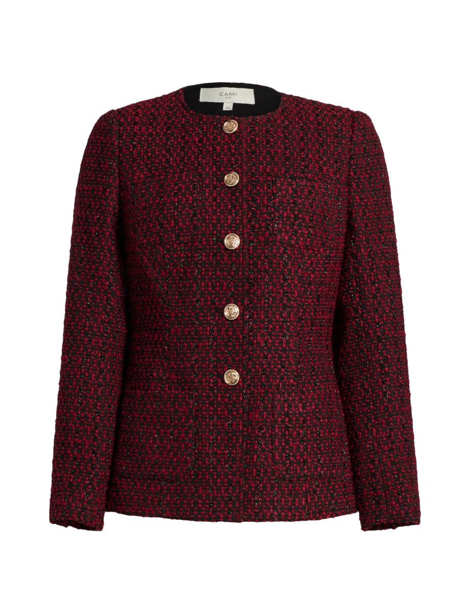 Cami NYC Wrenley Metallic Wool-Blend Tweed Jacket | Saks Fifth Avenue