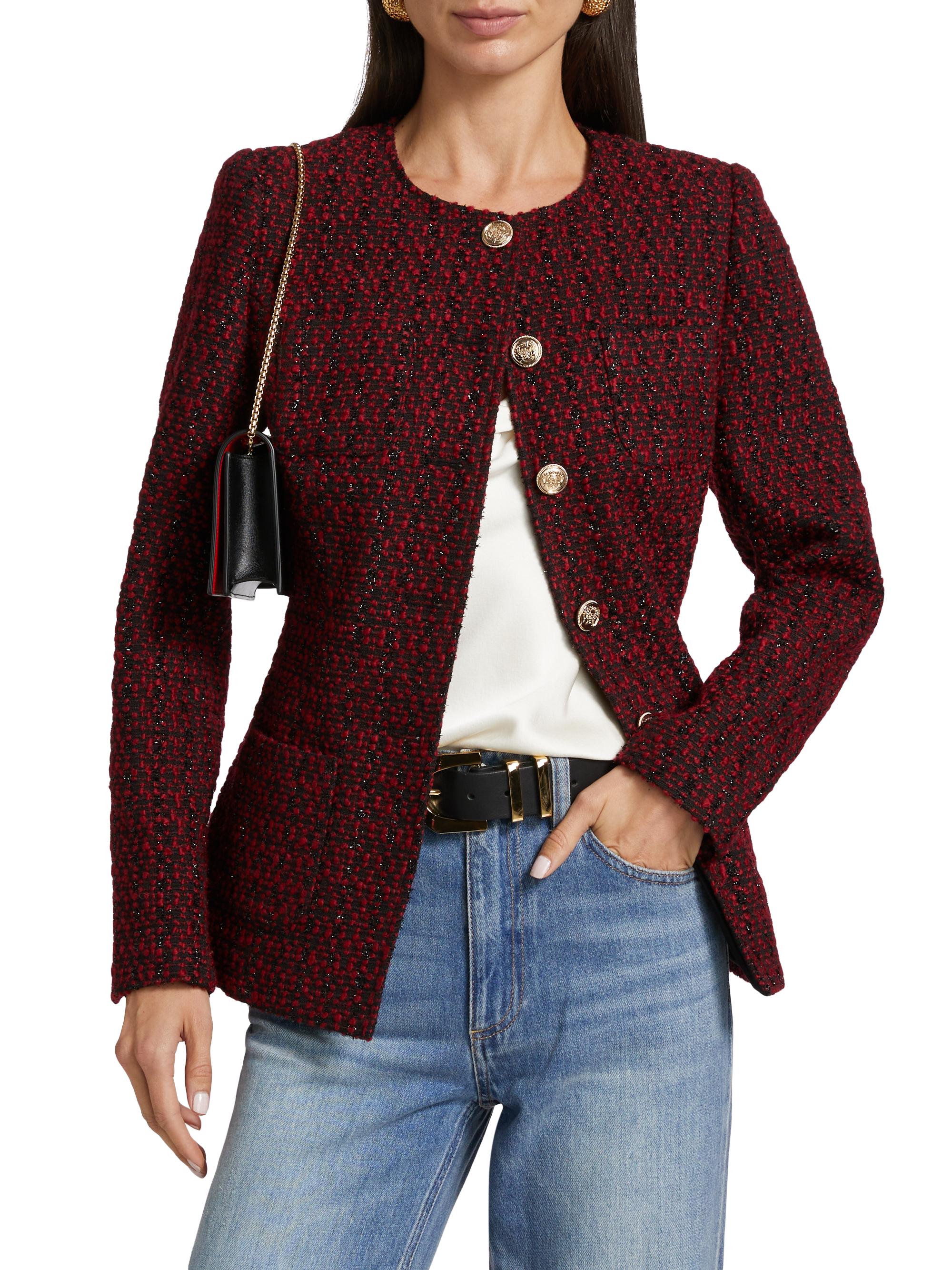 Cami NYC Wrenley Metallic Wool-Blend Tweed Jacket | Saks Fifth Avenue