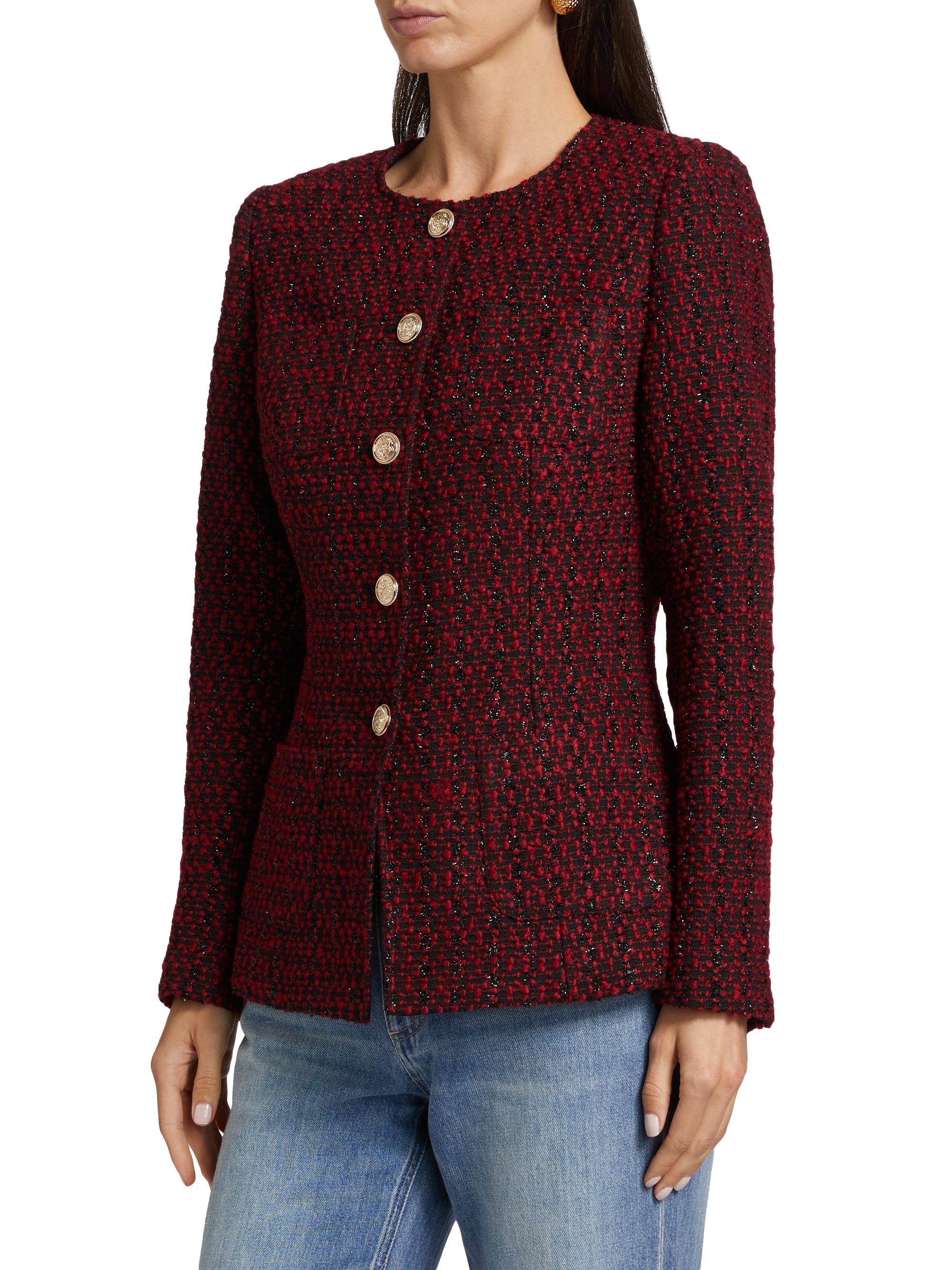 Cami NYC Wrenley Metallic Wool-Blend Tweed Jacket | Saks Fifth Avenue