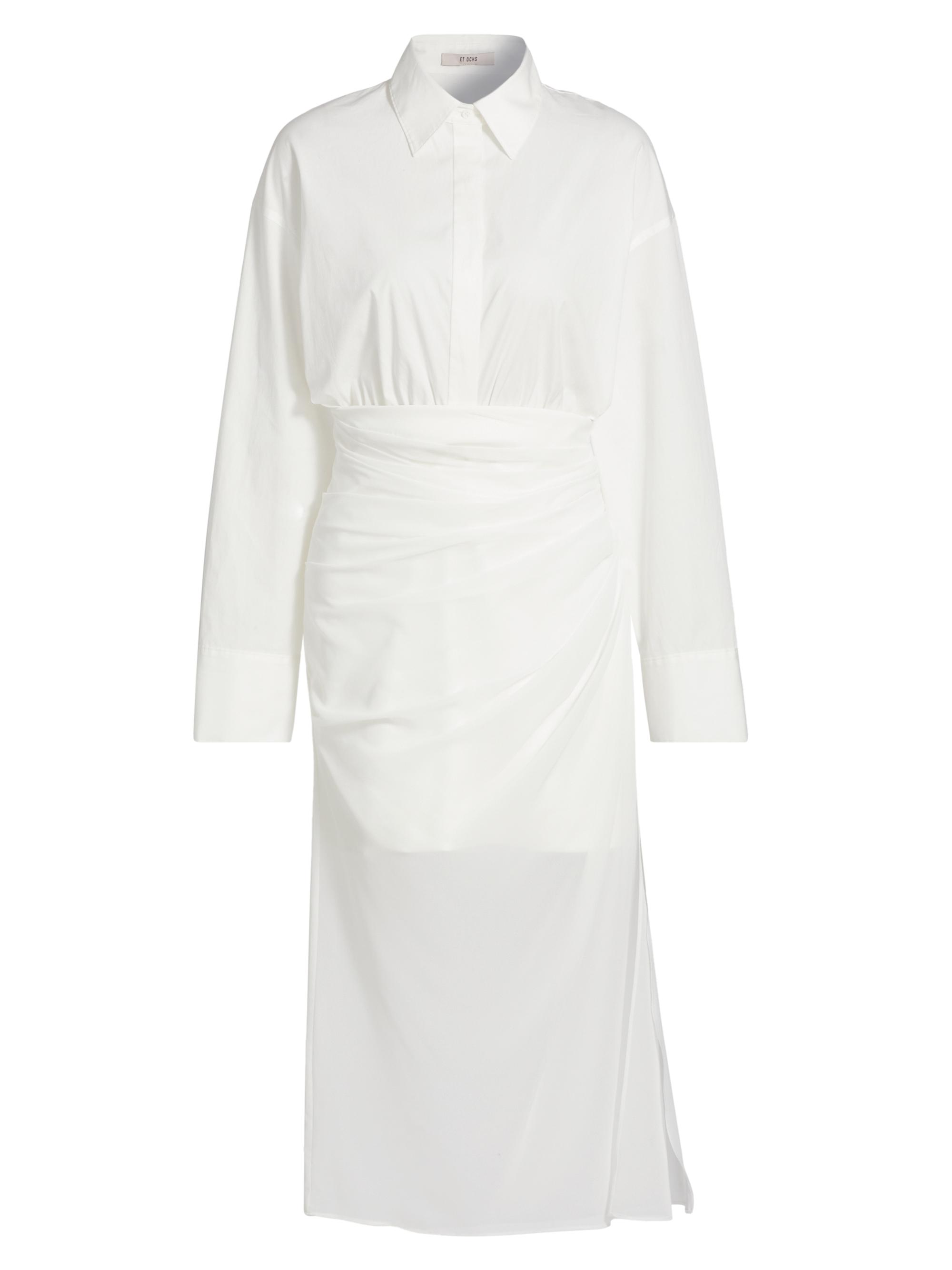 Et Ochs Women's Hadley Wrap Poplin & Chiffon Shirtdress -