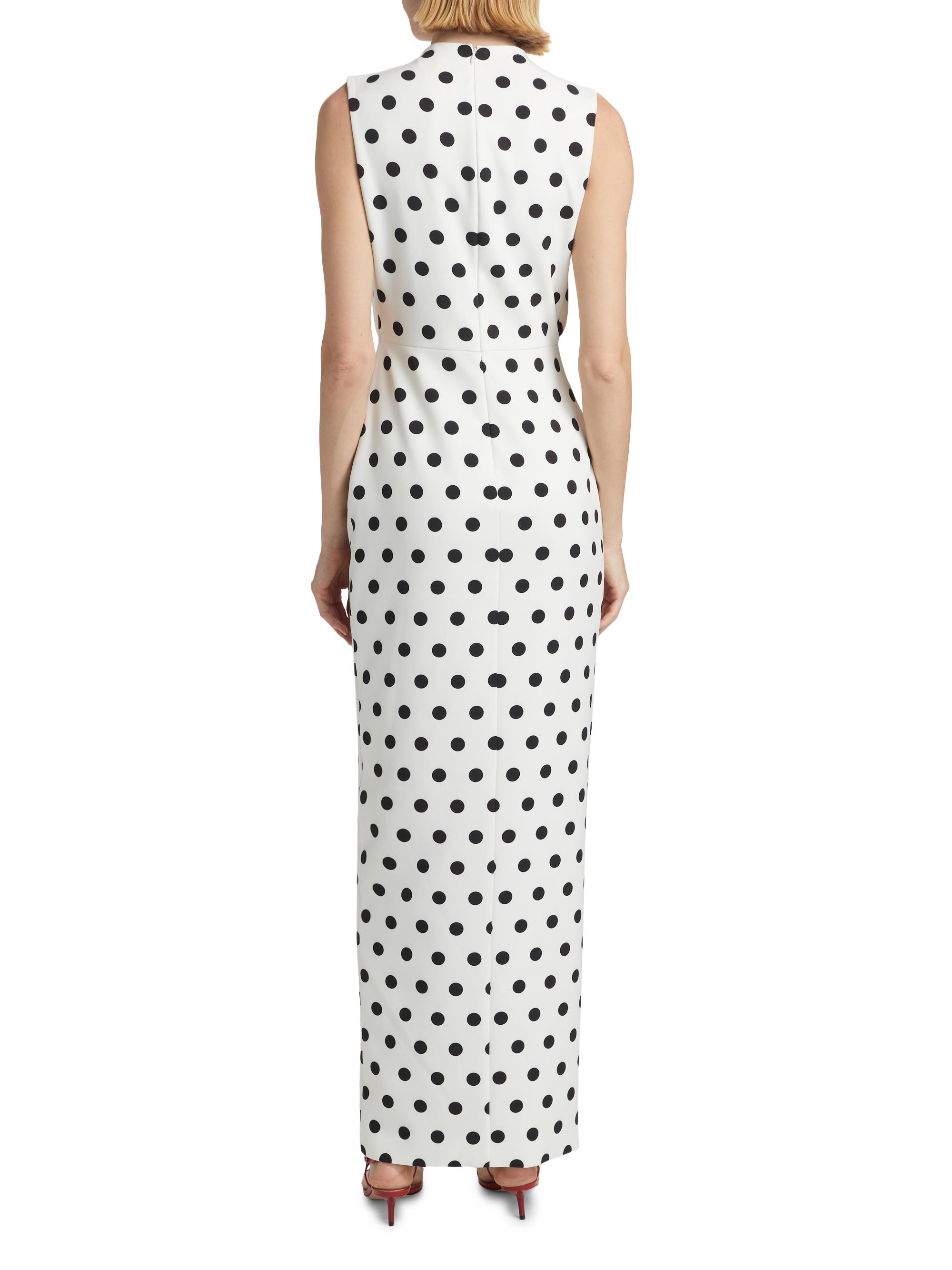 Et Ochs Celeste Polka Dot Crepe Gown | Saks Fifth Avenue