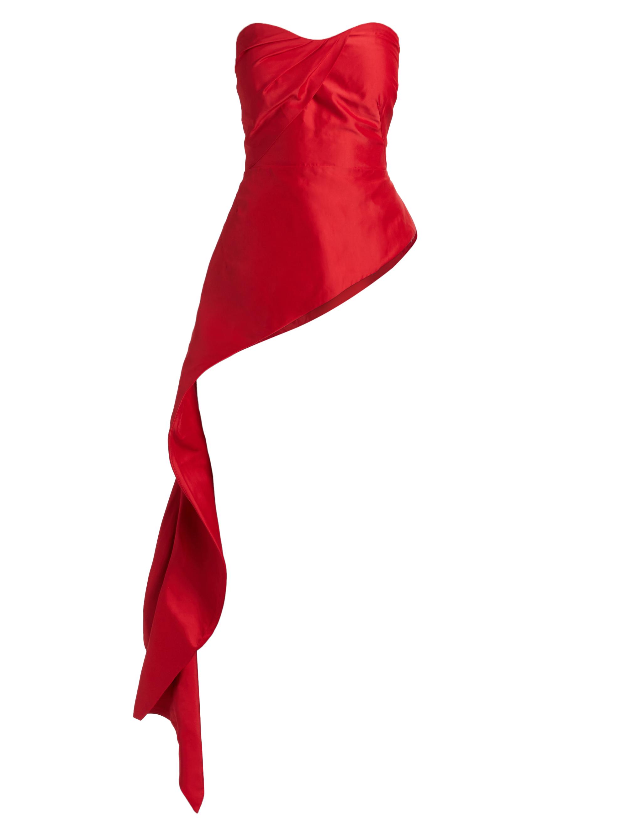 Et Ochs Women's Emelie Taffeta Peplum Top - Scarlet