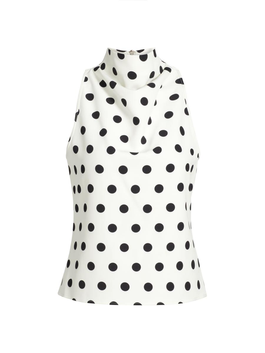Et Ochs Julia Polka Dot Drape Top | Saks Fifth Avenue