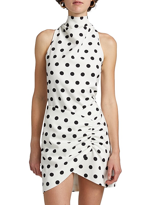 Shop Et Ochs Julia Polka Dot Drape Top | Saks Fifth Avenue Shop Et Ochs Julia Polka Dot Drape Top | Saks Fifth Avenue
