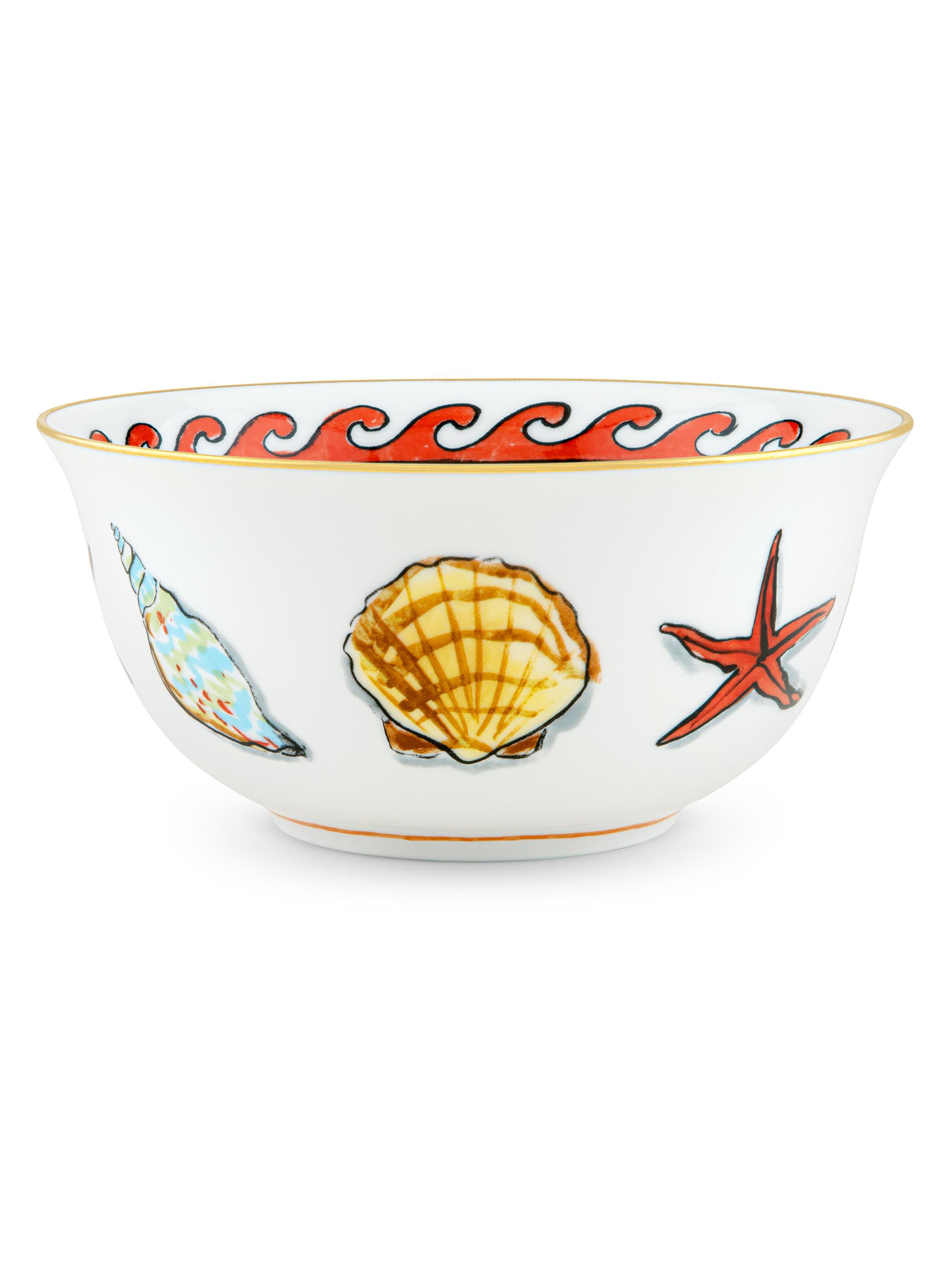 Ginori 1735 Il Viaggio di Nettuno Bowl - White Red