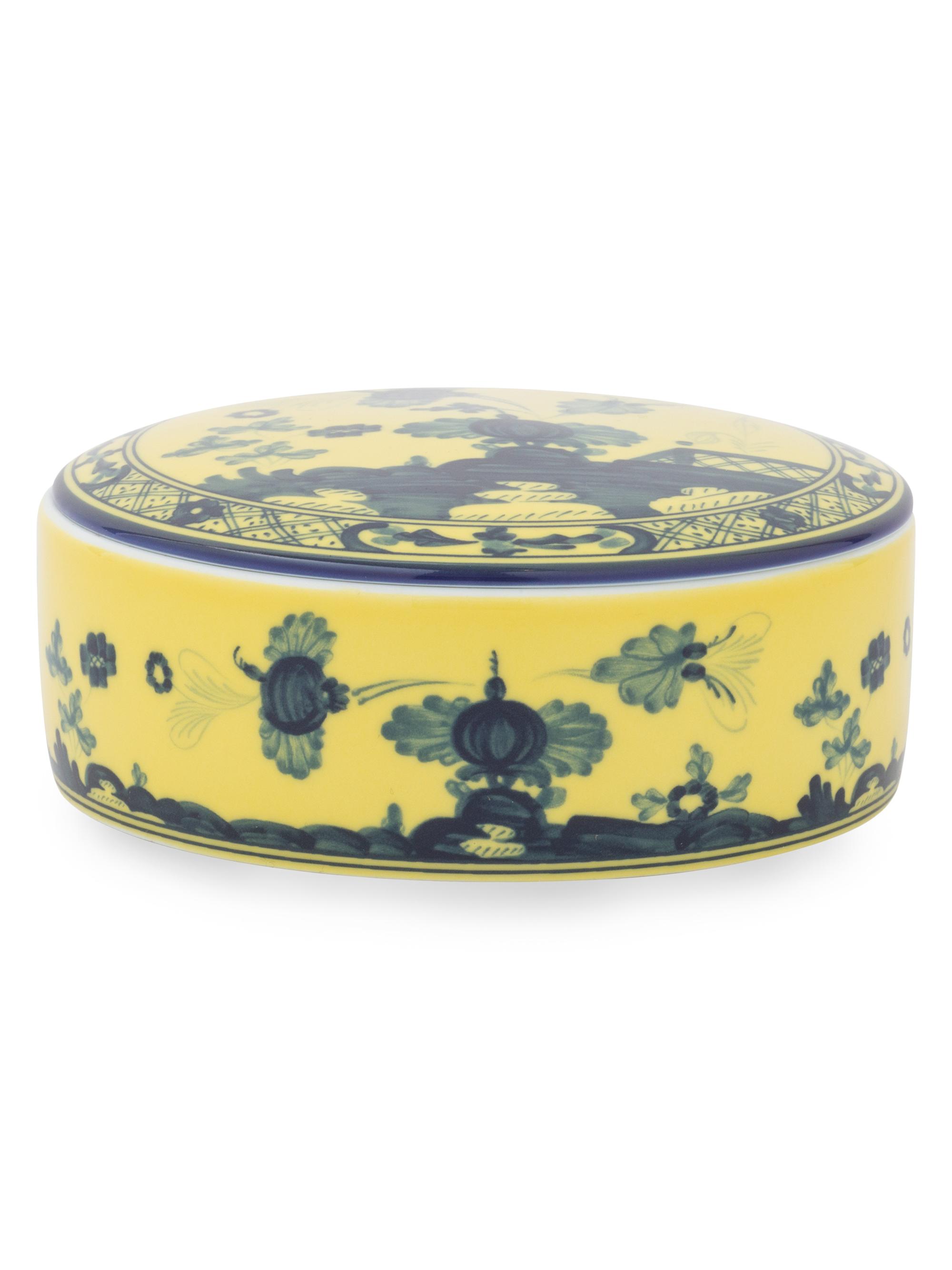 Ginori 1735 Oriente Italiano Oggetti Round Box - Citrino