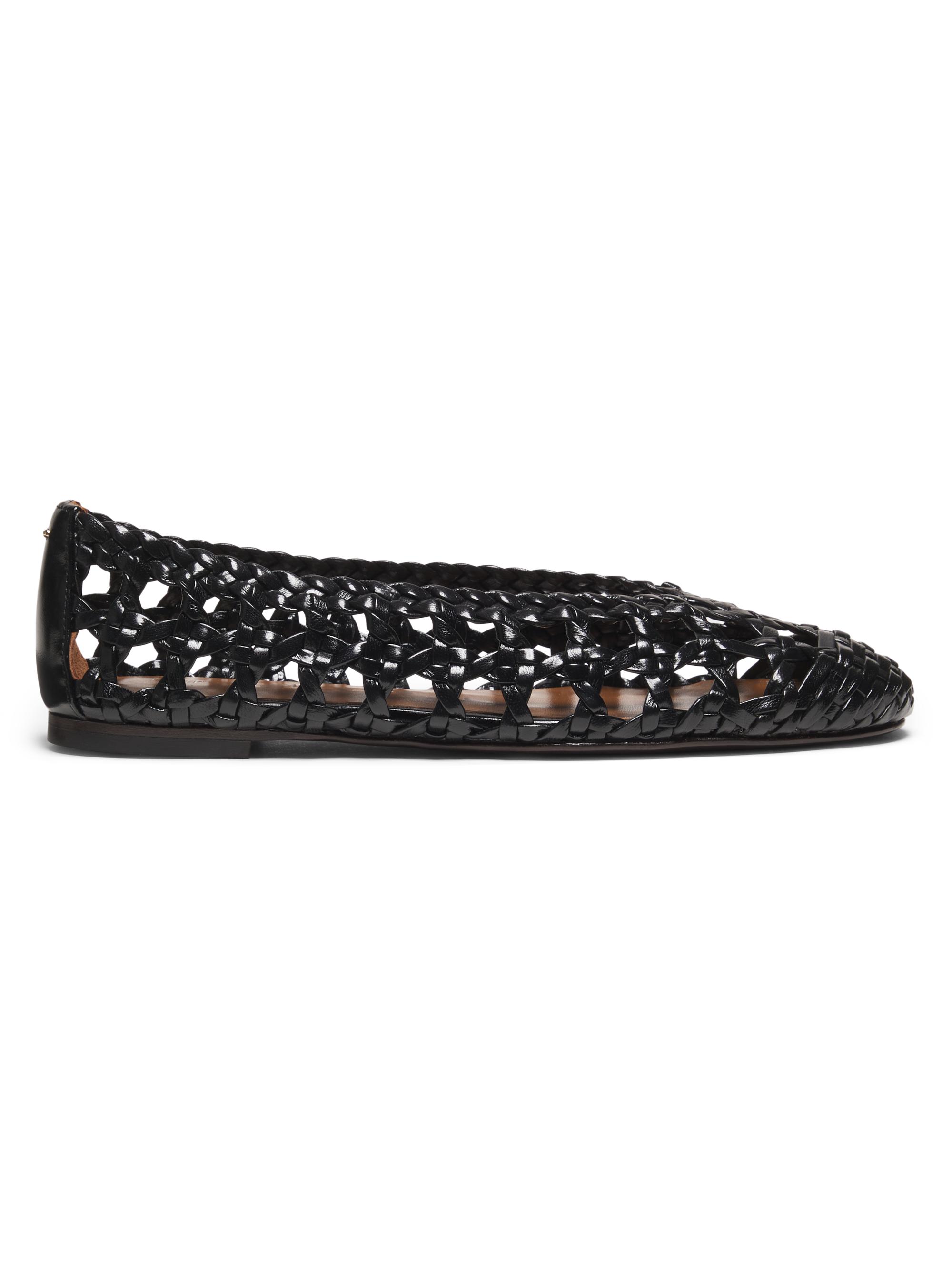 Giuseppe Zanotti Women's Woven Leather Ballet Flats - Nero